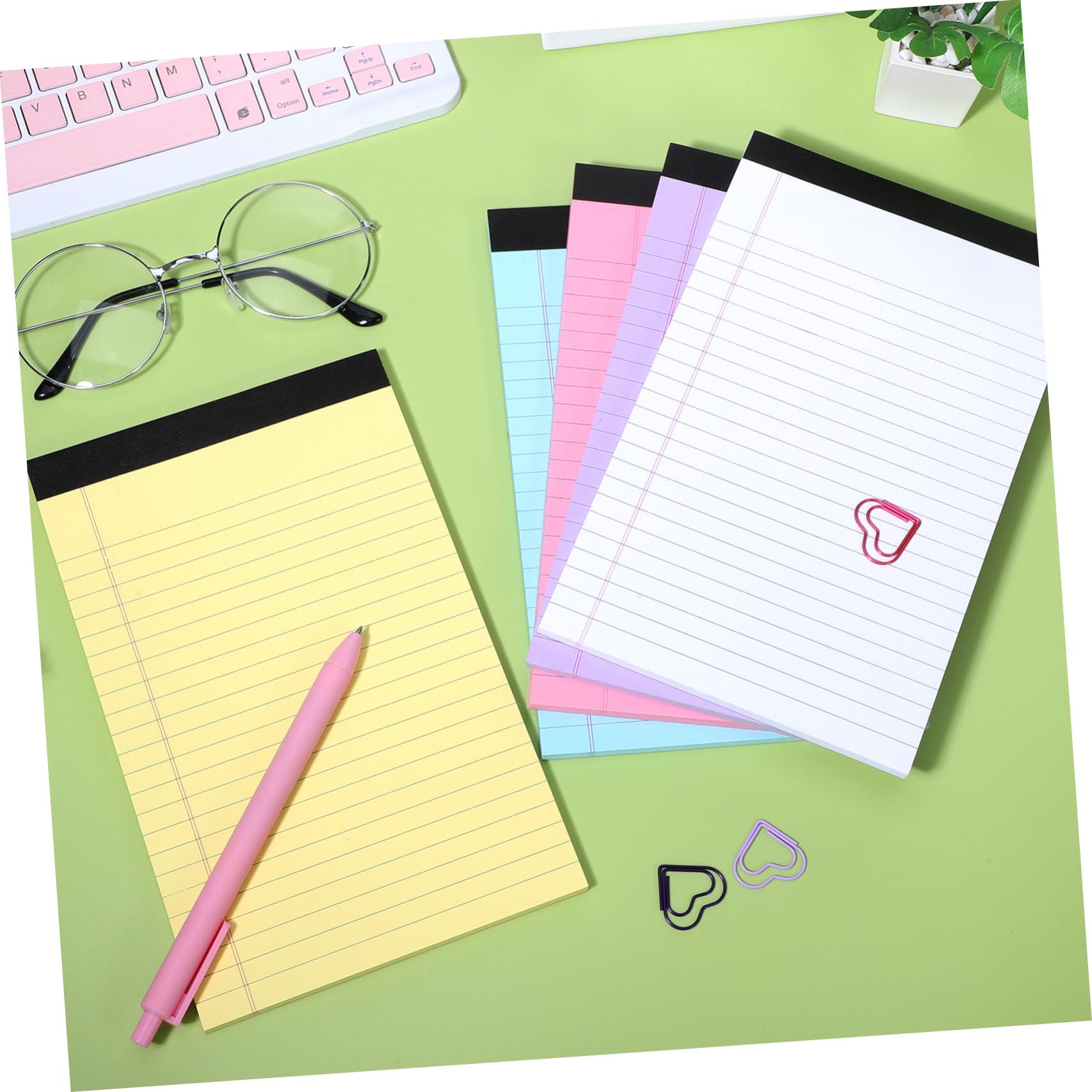 Lurrose Kleines Notizbuch Farbige Notizblöcke 10 Stück-Pack A5 Liniertes Papier Einschulung Feier mit 50 Blättern und Praktische Notizen für Bürobedarf