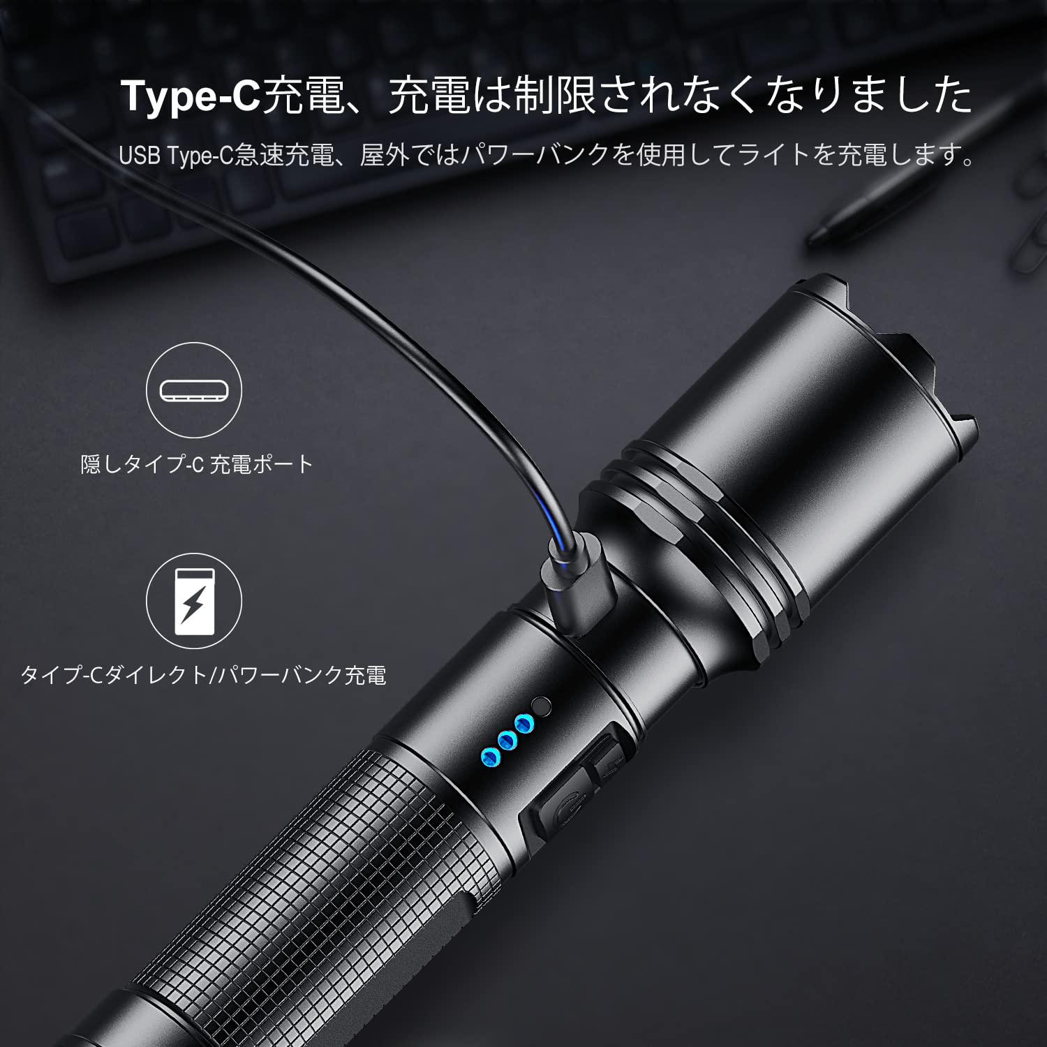 タクティカル　懐中電灯　KLARUS Amazon.co.jp: KLARUS EP10 V21000ルーメンUSBC充電式懐中電灯