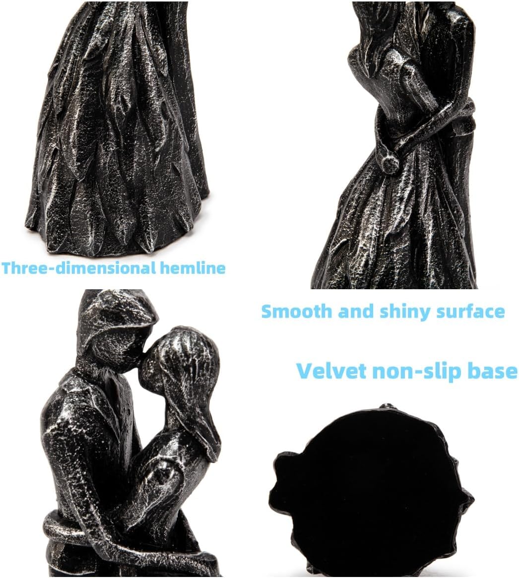 Anniversary Wedding Gift for Men Women, Birthday Gifts for Husband Wife Boyfriend Girlfriend Kissing Lovers Modern Home Decor Statue for Home Decor Wedding Anniversary Valentine's Day Gift - Image 9