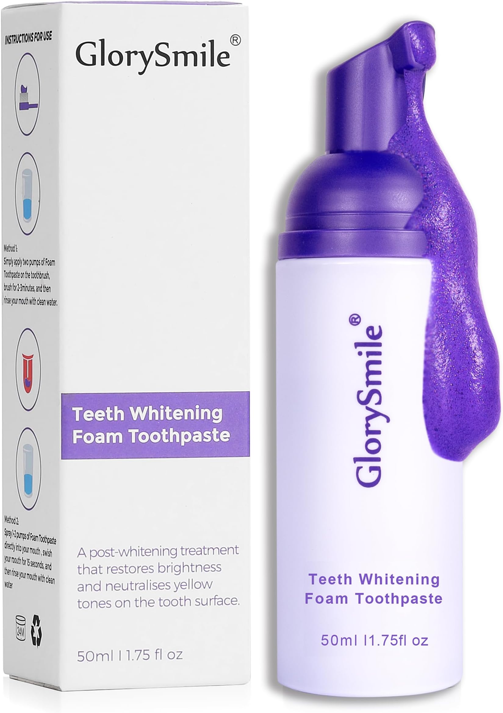 Purple Toothpaste for Teeth Whitening