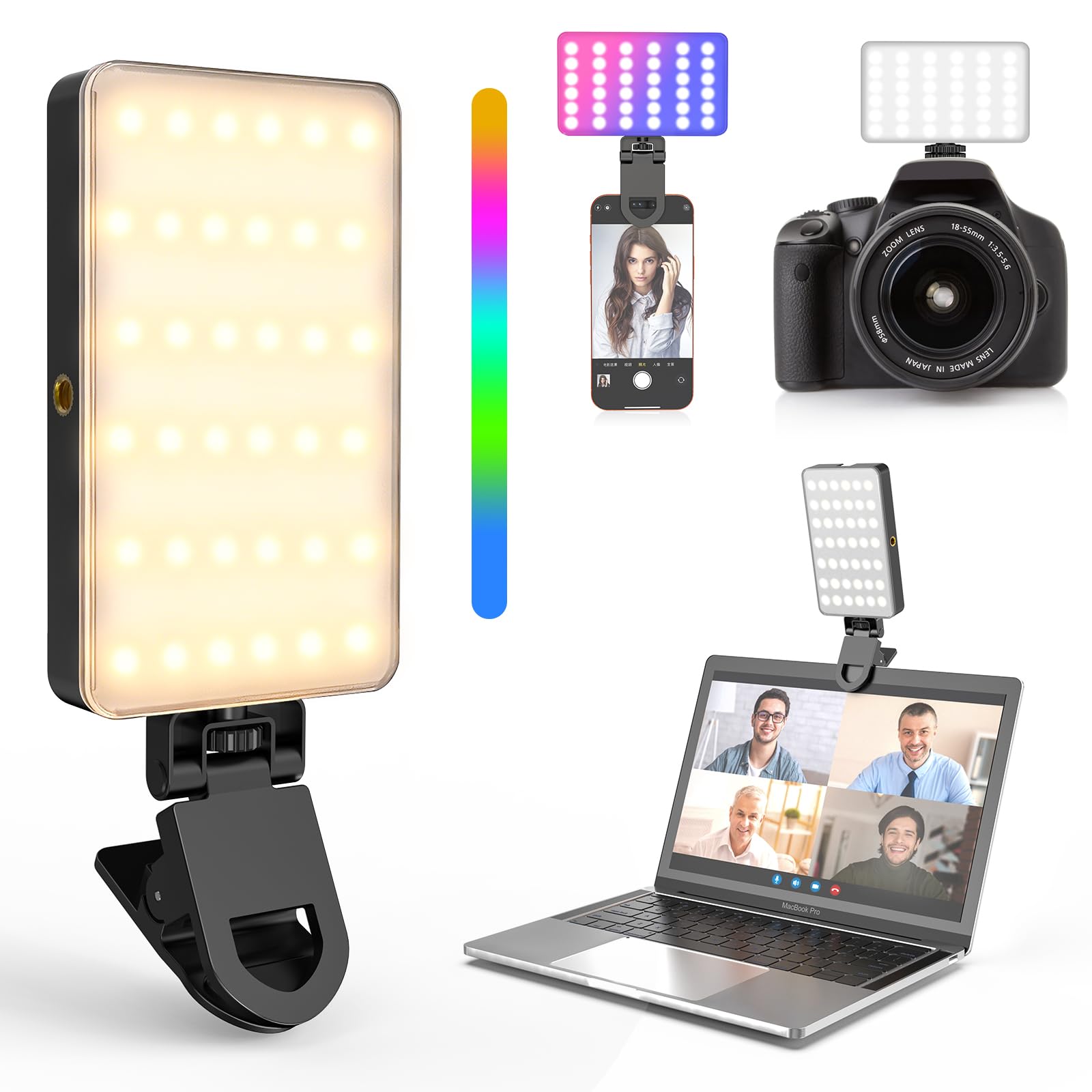 Amazon.co.jp: Zealsound RGB自撮りライト LEDビデオライト 138個LED
