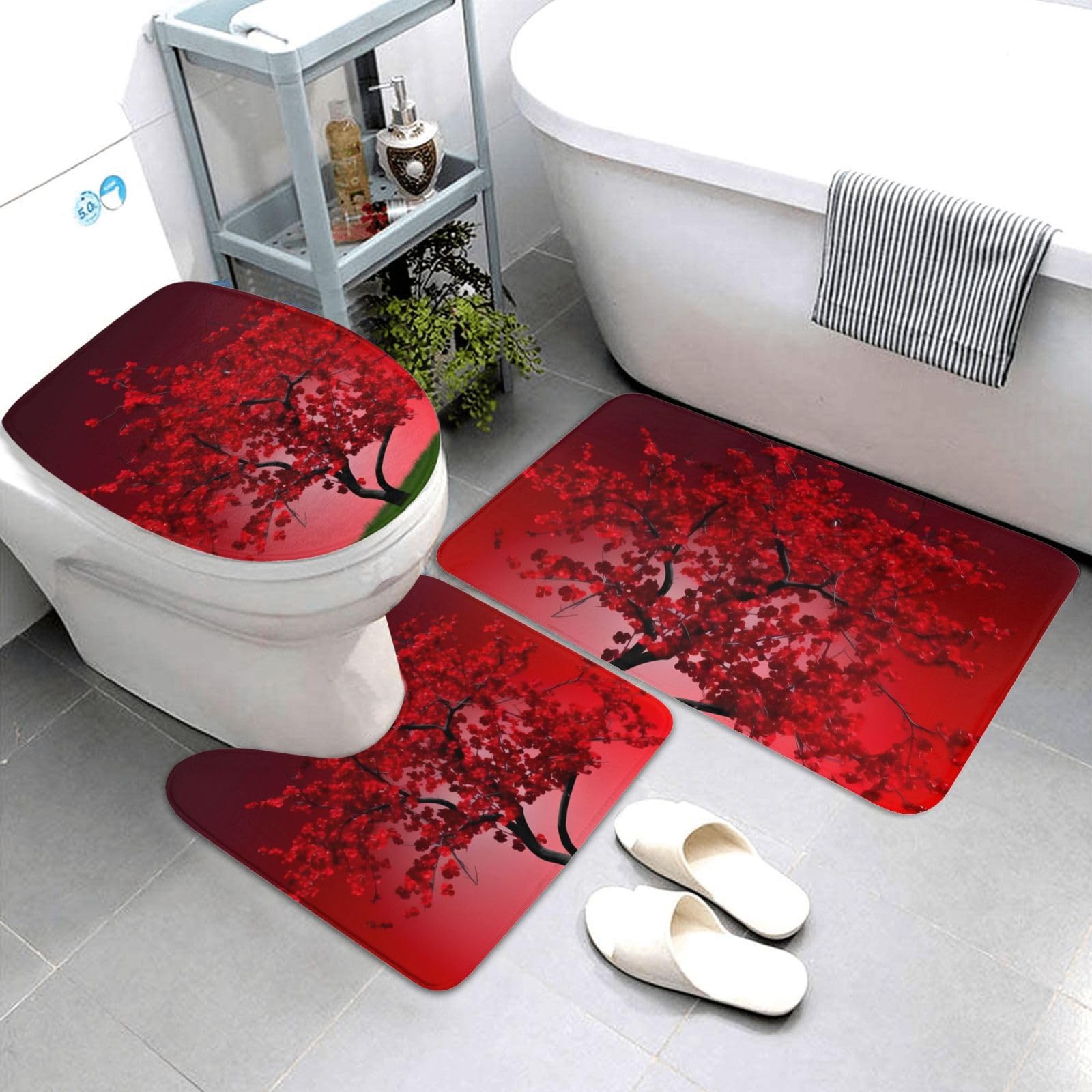 Tapis de bain fleur de cerisier pour sublimer le sol de votre salle de bain et cuisine