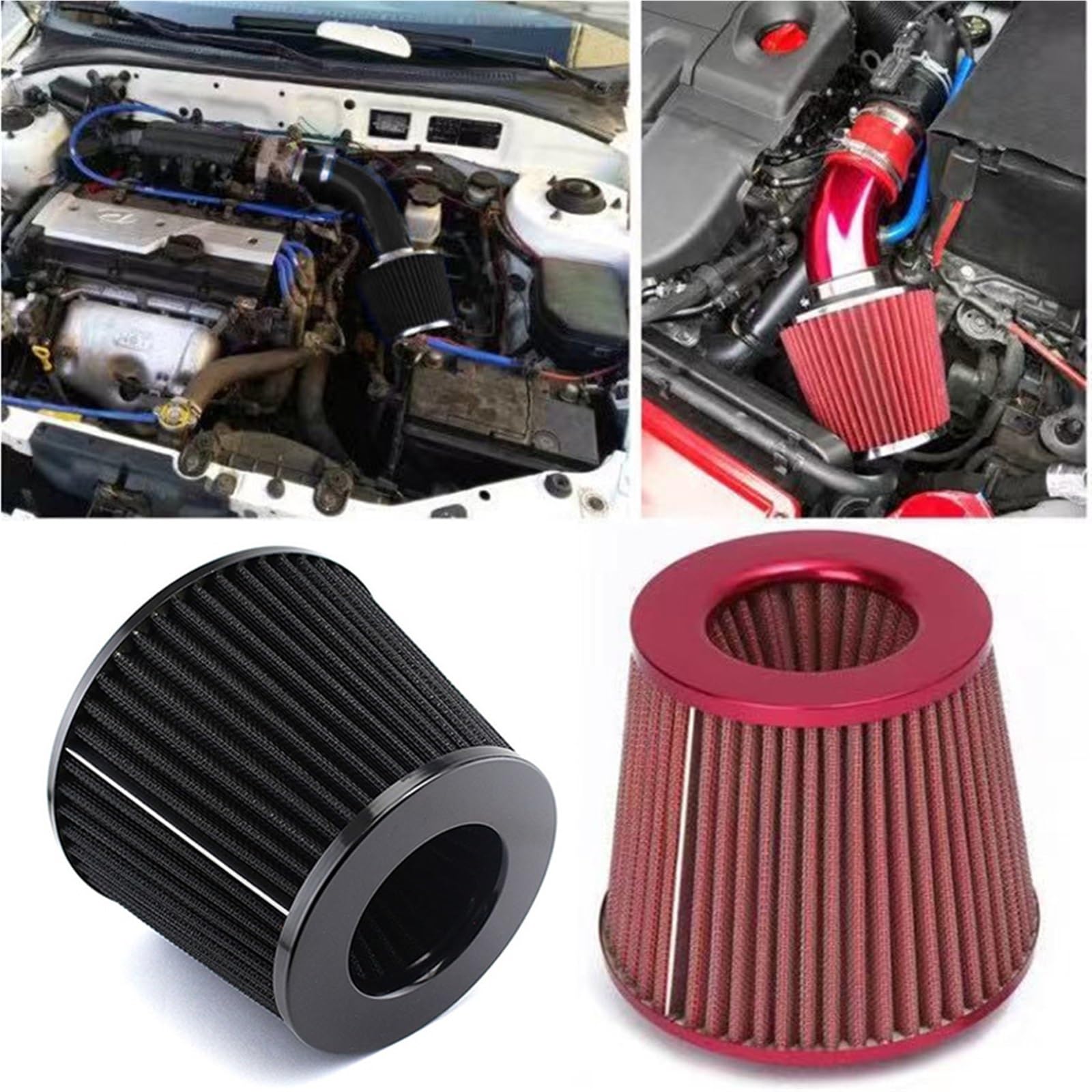 LUTFI Auto Filtro Aire Filtro Aire para Coche 64/100 Mm Grande