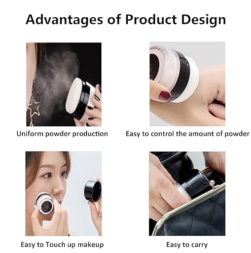 Miniatura 3 de Botella vacía para champú seco en polvo para mujeres, botella reutilizable de champú seco en polvo de tamaño de viaje con aplicador de esponja para