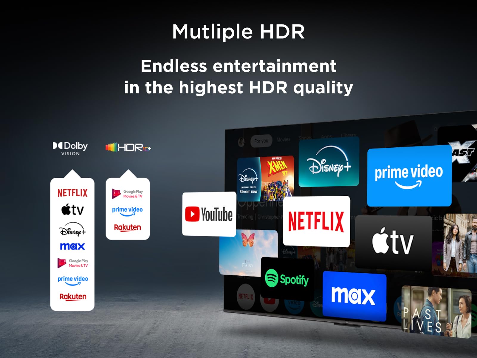 TCL 65P7K 65”QLED 4K HDR TV, Google TV, Smart TV(Dolby Vision & Atmos, Game Master, Motion clarity)