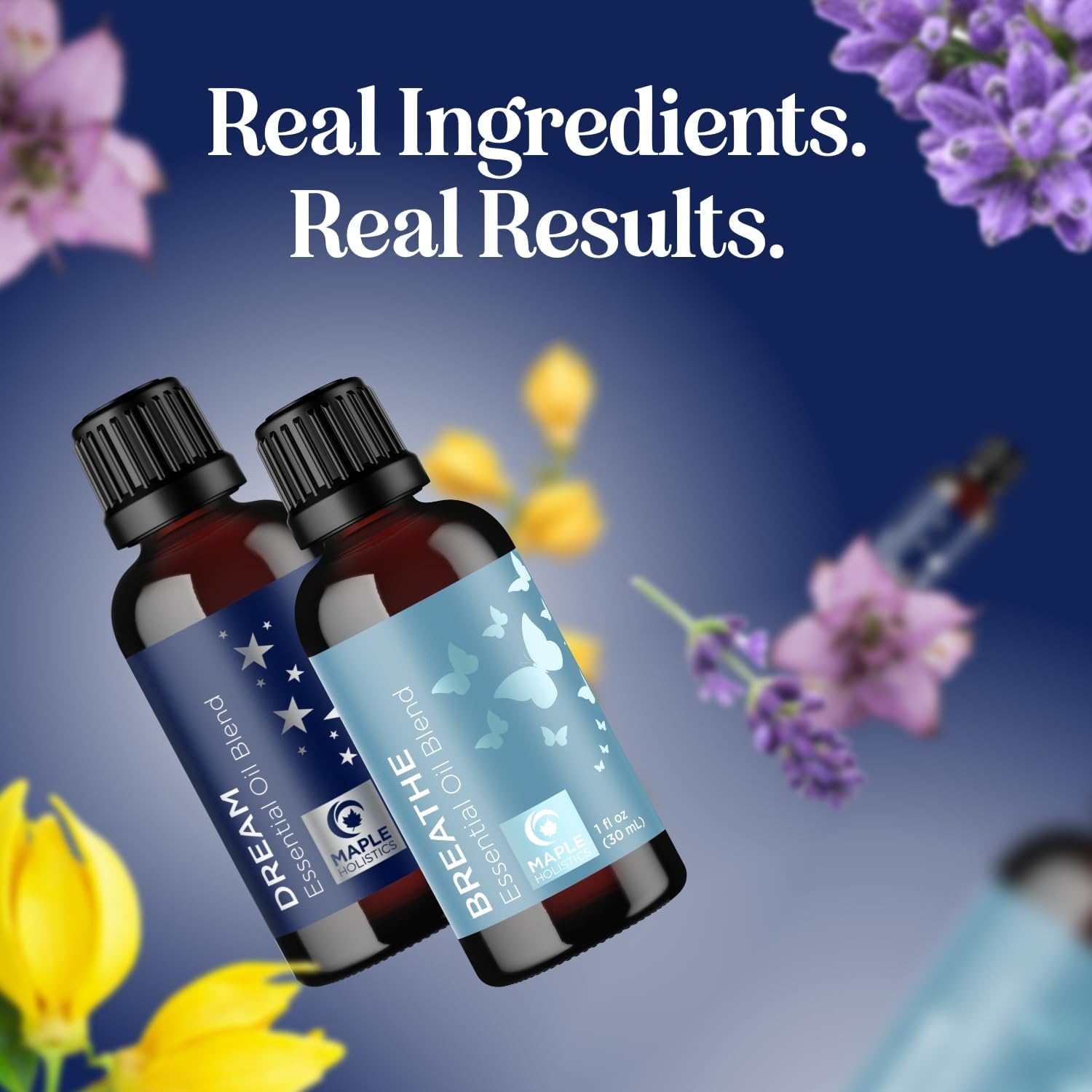 Aromatherapy Essential Oil Blends for Diffusers - Diffuser Essential Oil Set with Dream Essential Oil Blend and Breathe Essential Oil Blend - 100% Pure Must Have Aromatherapy Oils - 1 Fl Oz Each - Image 8