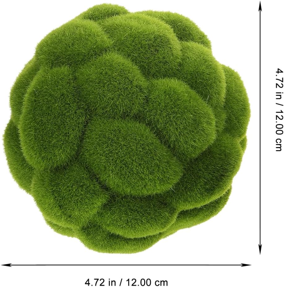 DOITOOL Green Moss Balls Decorative for Bowls: 6 Pcs Fake Moss Balls Faux Decorative Spheres for Bowl Fillers, Vase Filler, Wedding Decor, Table Arrangement, DIY Crafts (3.9" + 4.7")
