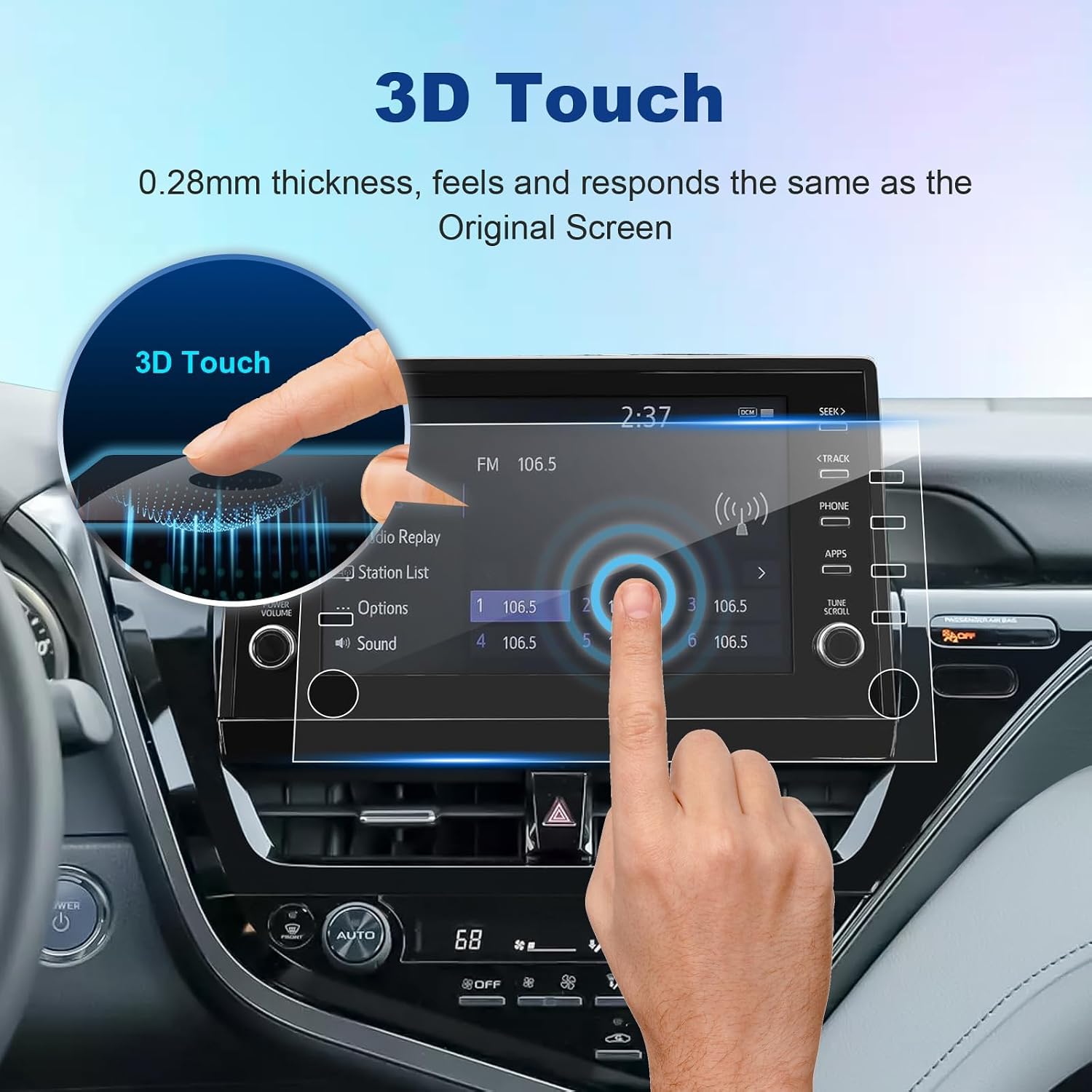 (2Pack) Coleya 2021 2022 2023 2024 Camry Screen Protector for Toyota Camry (XLE/XSE/LE/SE/TRD) 9-inch Touch Screen, 2023 2024 Camry Hybrid Accessories High Clarity (Product Dimensions 10.46"L*5.66"W)