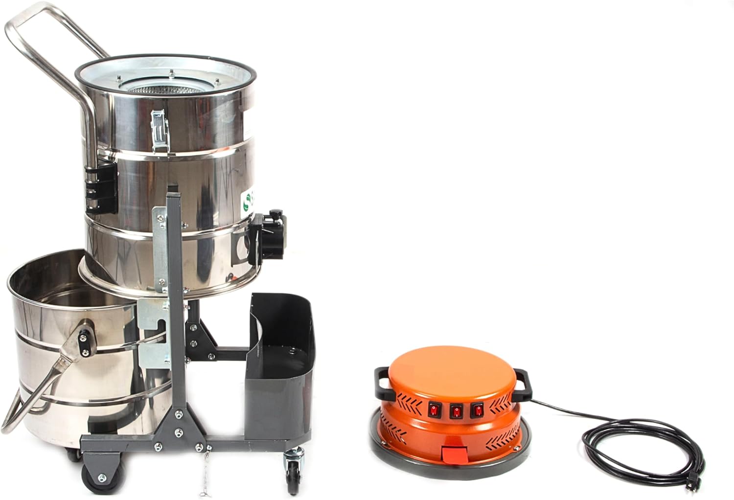 Industrial Wet-Dry Vacuum Cleaner, 3600W Triple Motor, 19-Gal Stainless Tank, HEPA Filtration, 211.9 CFM, Manual Filter Cleaning, Commercial Vacuum for Factories, Warehouses & Workshops