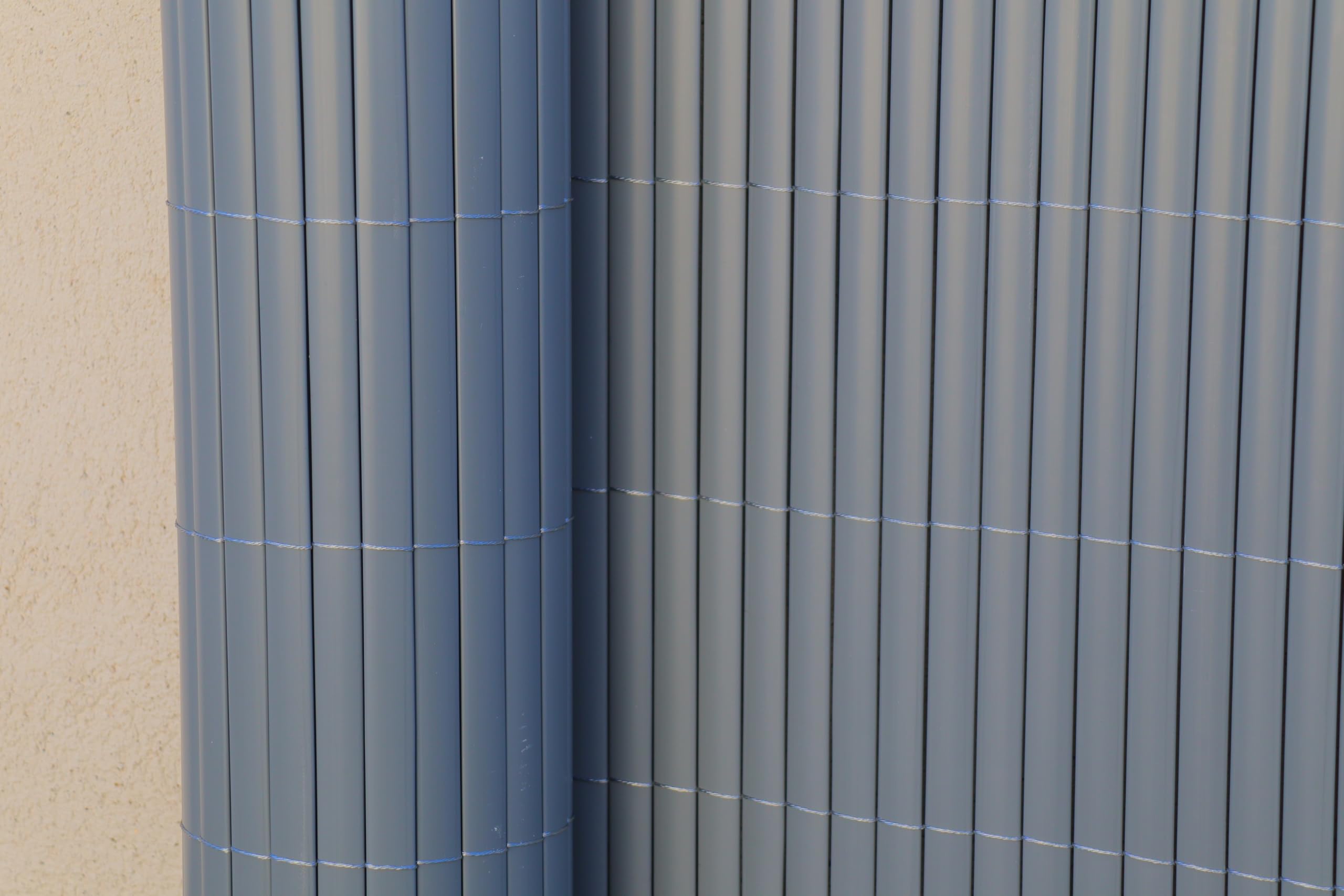 Canisse PVC en Rouleau de 3m pour clôture ou Balcon (1m80, Gris RAL 7016)