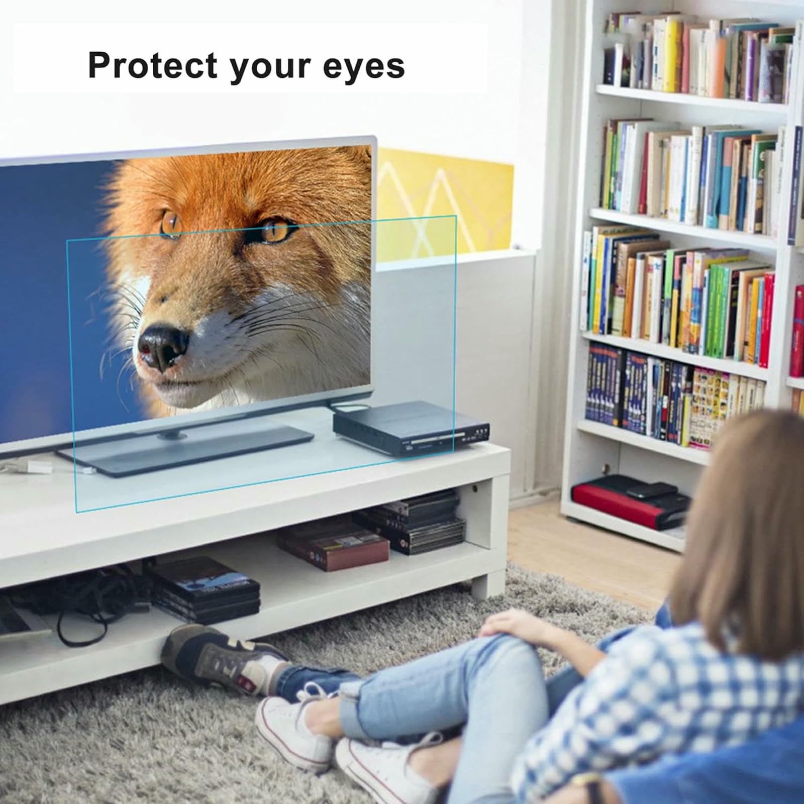 32-47 En Anti Luz Azul De La Película del Protector De La Pantalla del Obturador del Resplandor De La Televisión Superficie Helada A Prueba De Polvo Y A Prueba De Arañazos