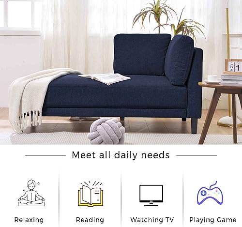 Miniatura 6 de ATY Sofá esquinero sofá moderno tapizado de mediados de siglo con brazo izquierdo para dormitorio oficina sala de estar pequeña y apartamento 6525