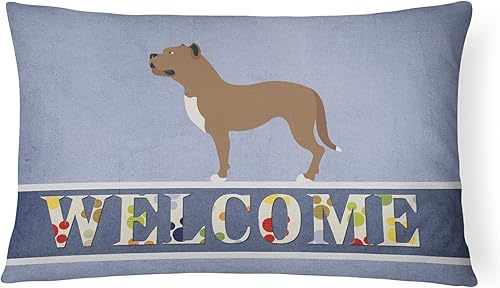 Caroline's Treasures BB8339PW1216 Perro de Presa Canario - Almohada decorativa de tela de lona, azul, 12 de alto x 16 de ancho, multicolor Caroline's Treasures BB8339PW1216 Perro de Presa Canario - Almohada decorativa de tela de lona, azul, 12 de alto x 16 de ancho, multicolor
