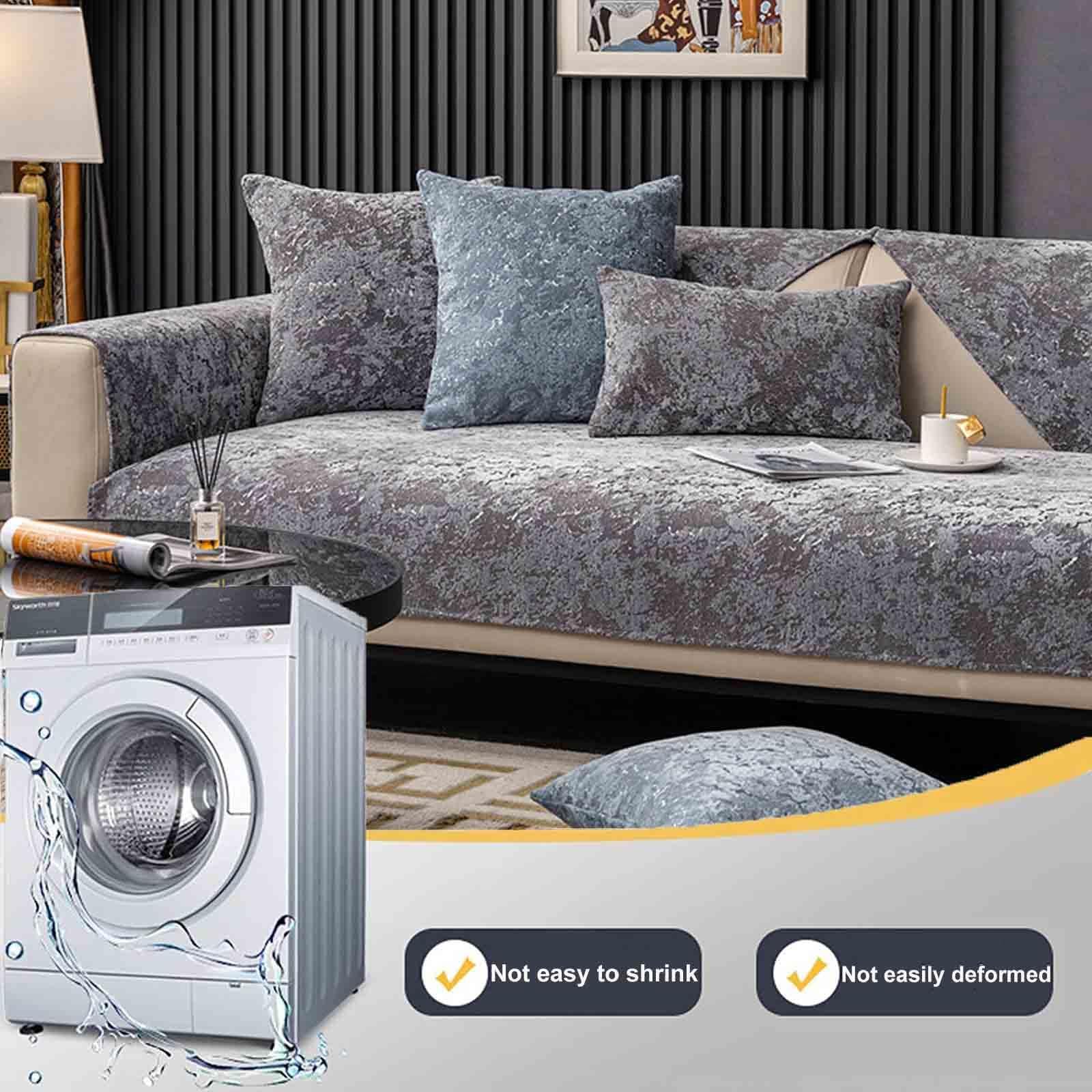 Sofa Überzug Chenille - Rutschfester Sofaschoner Für U/L-Form Sofas | Kratzfest Für Haustiere