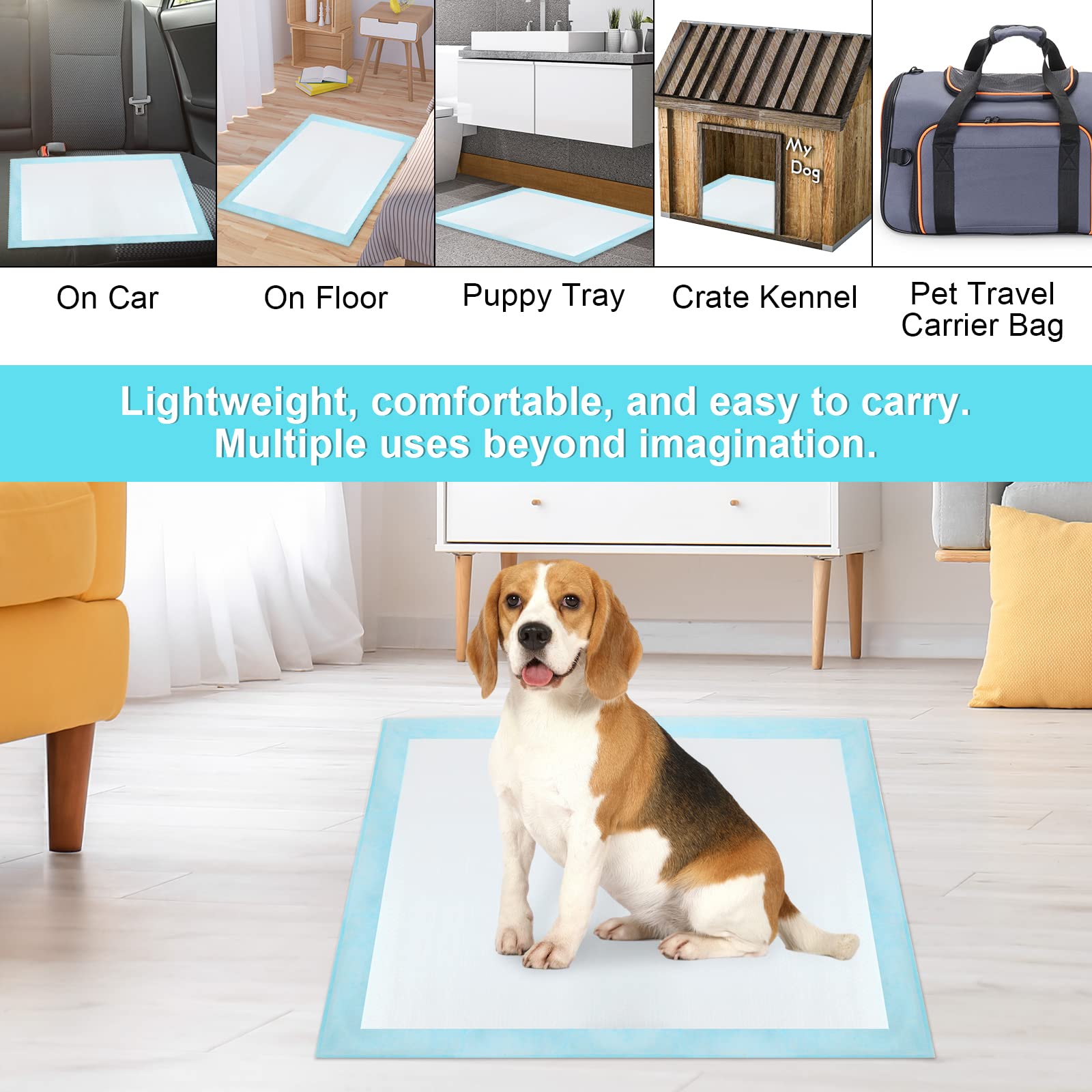 60 almohadillas para orina de perro, extragrandes, 32 x 36 pulgadas, almohadillas desechables para orinal para mascotas, súper absorbentes y a prueba de fugas para entrenamiento en casa, gatos