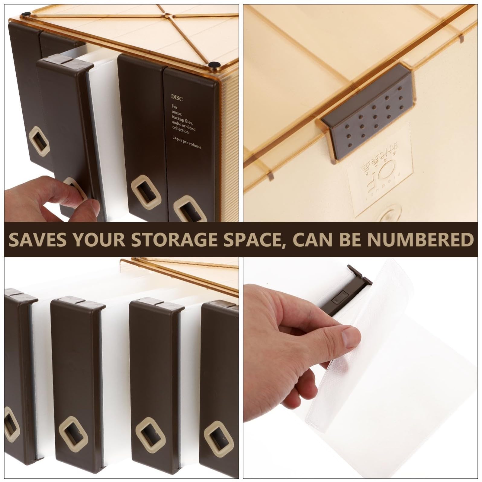 minkissy Custodia Protegge dai Urti Grande capacità Porta CD in Plastico e Tessuto Non Tessuto e Numerabile, per Conservare Musicali in Casa o Viaggio