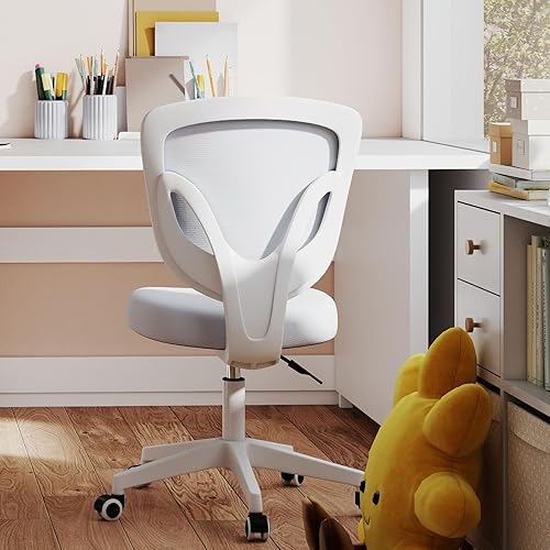Miniatura 26 de COSVALVE Silla de escritorio para niños, silla de estudio ergonómica con altura ajustable y profundidad del asiento, silla de estudio y oficina en