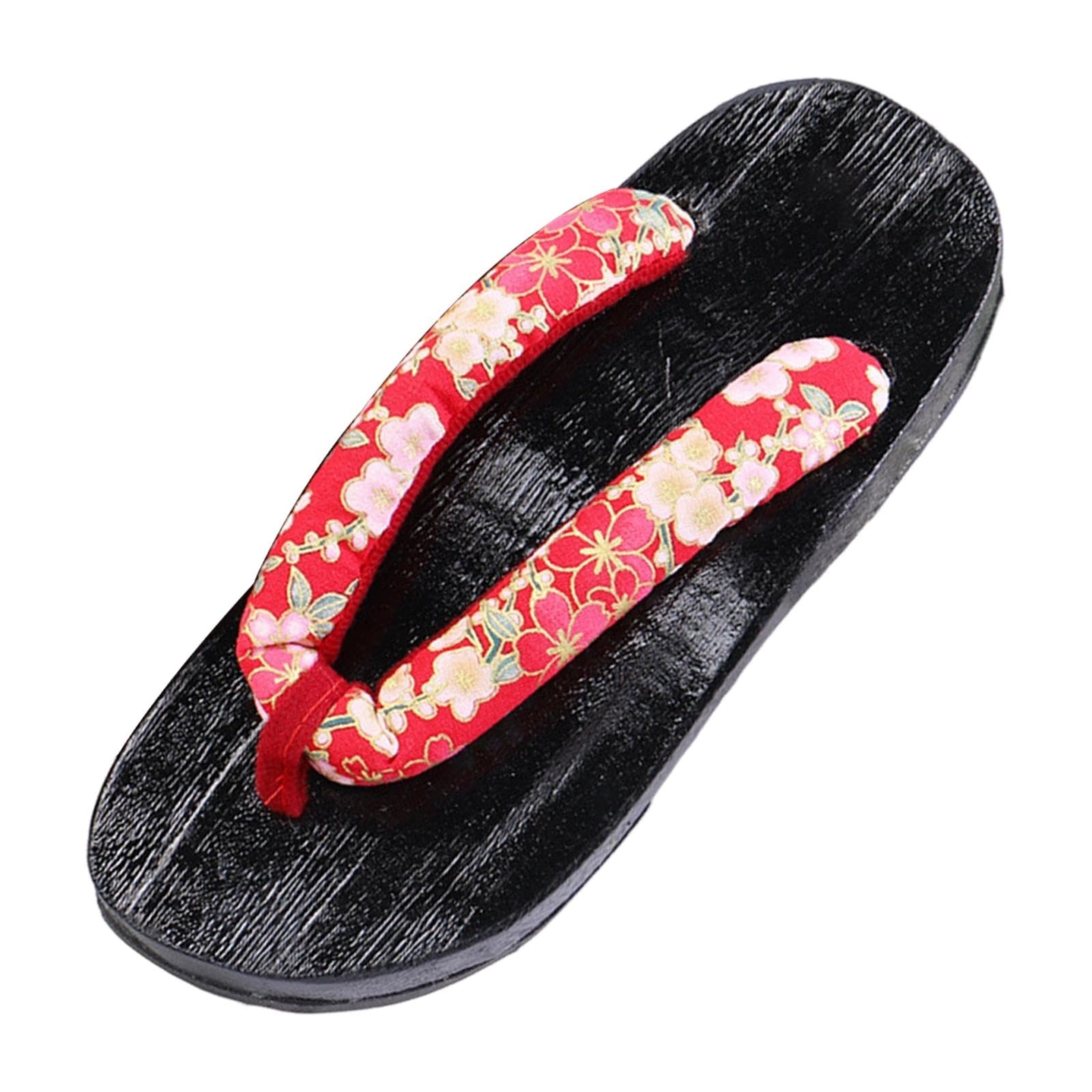 2X Japanese Wooden Clogs Portable Sandals for Indoor and Outdoor Travel Dorm Size 38|Clothing Shoes & Accessories|Womens Shoes|Sandals & Flip Flops-image-15