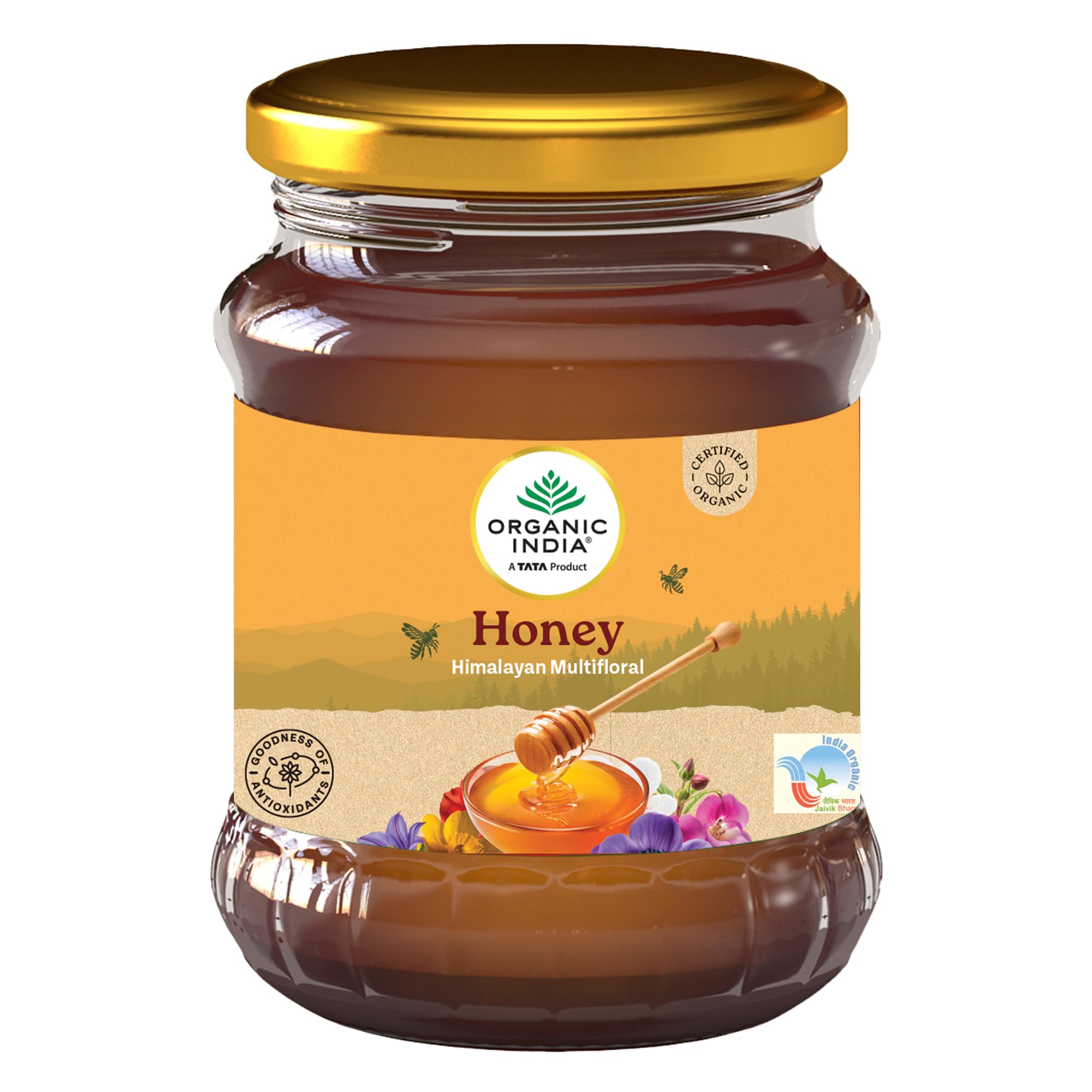 A TATA Product - Organic India Himalayan Multi Floral Honey - 250g, Pure, Natural & Organic, Rich in Nutrients, Boosts Immunity, Supports Digestion
