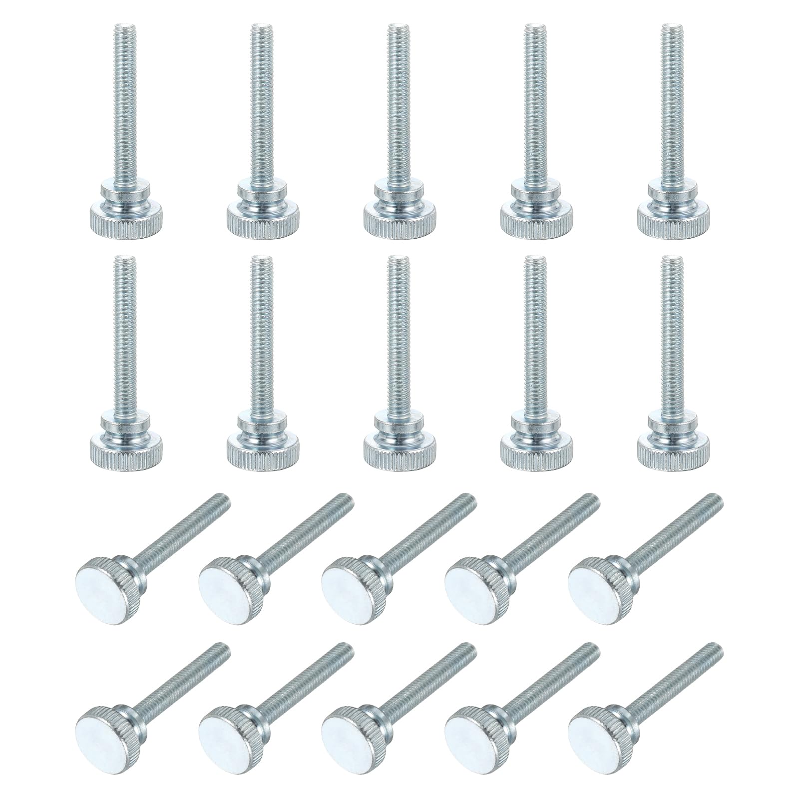 PATIKIL M4 x 25mm Knurled Thumb Screws, 20Pcs Metric Knurled Head Bolts Thumb Screw with Shoulder Grip Knobs Fasteners Tighten Thread Fasteners for TV Monitor Mount