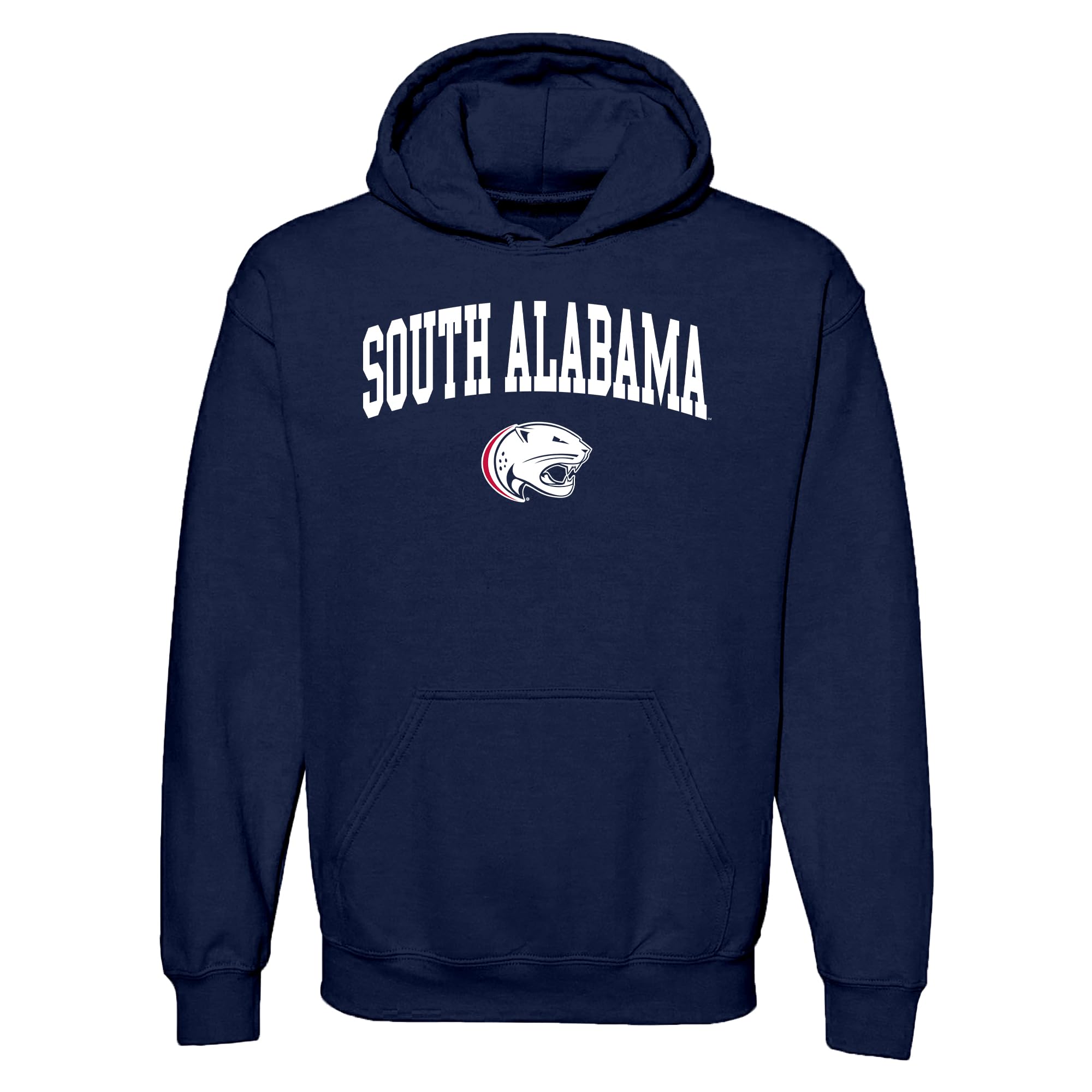 NCAA Officially Licensed College - University Team Color Arch Logo Hoodie, South Alabama Jaguars Navy, XXL โ image 1