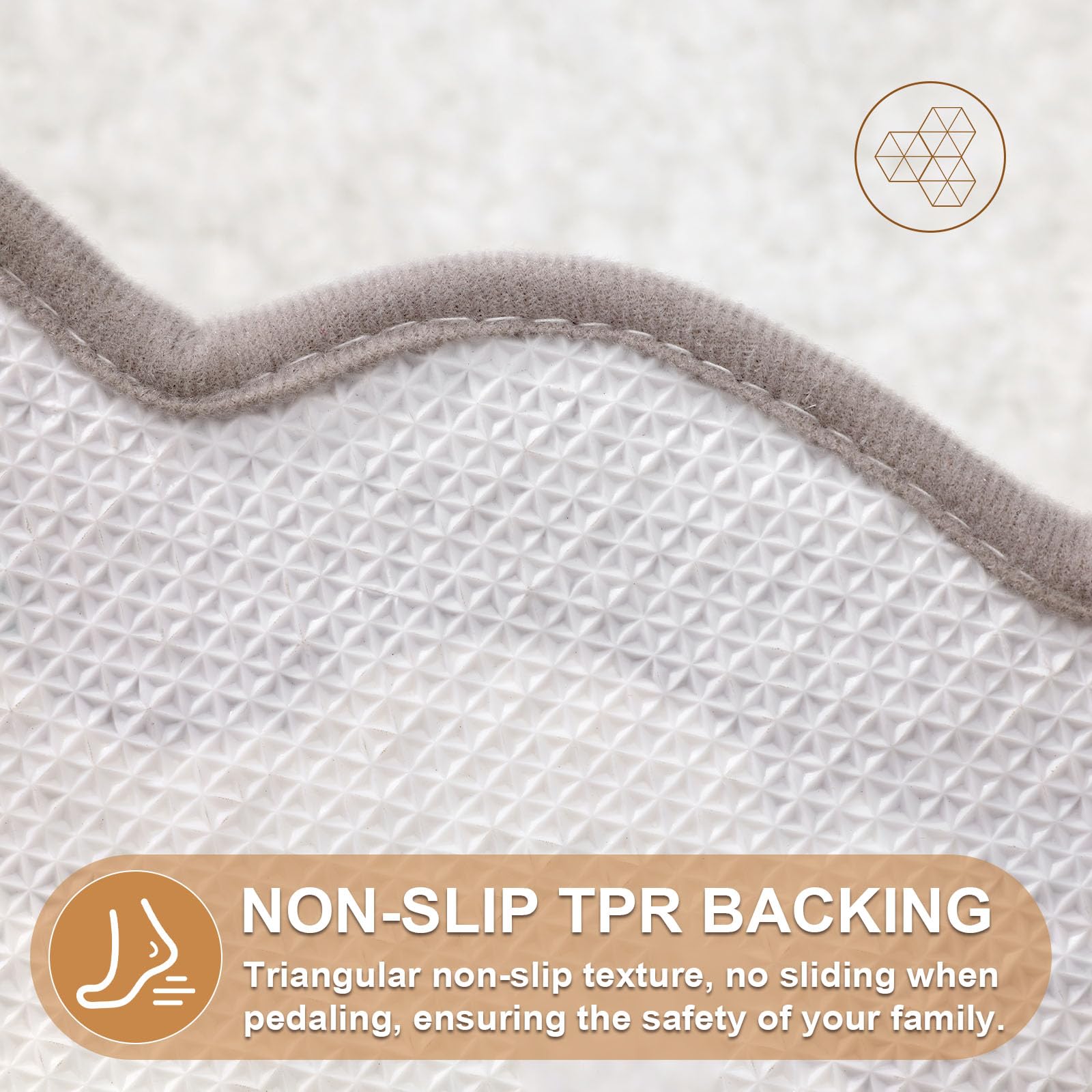 ORTIGIA Langer, niedlicher Badezimmerteppich, Läufer, lustig, grau, Plüsch, Mikrofaser, Jakobsmuschel-Badematte, rutschfest, waschbar, schnell trocknend, saugfähig, Teppich für Badewanne, Waschbecken