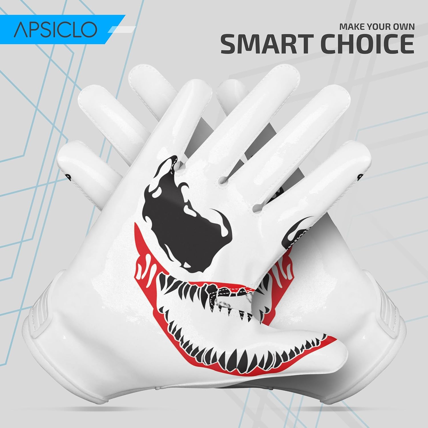Sticky Football Receiver Gloves Silicone Grip Youth & Adult Sizes