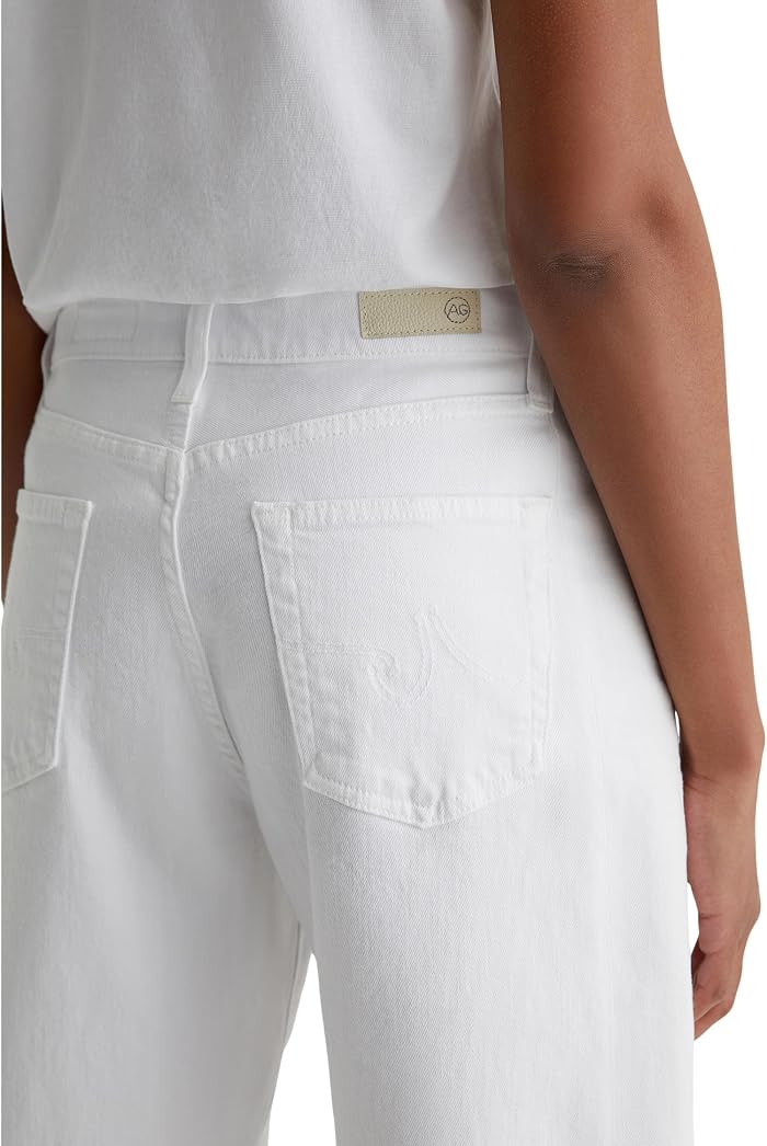 AG Hattie High-Rise Crop Barrel in Gallery White, цвет: Белый — фото 2