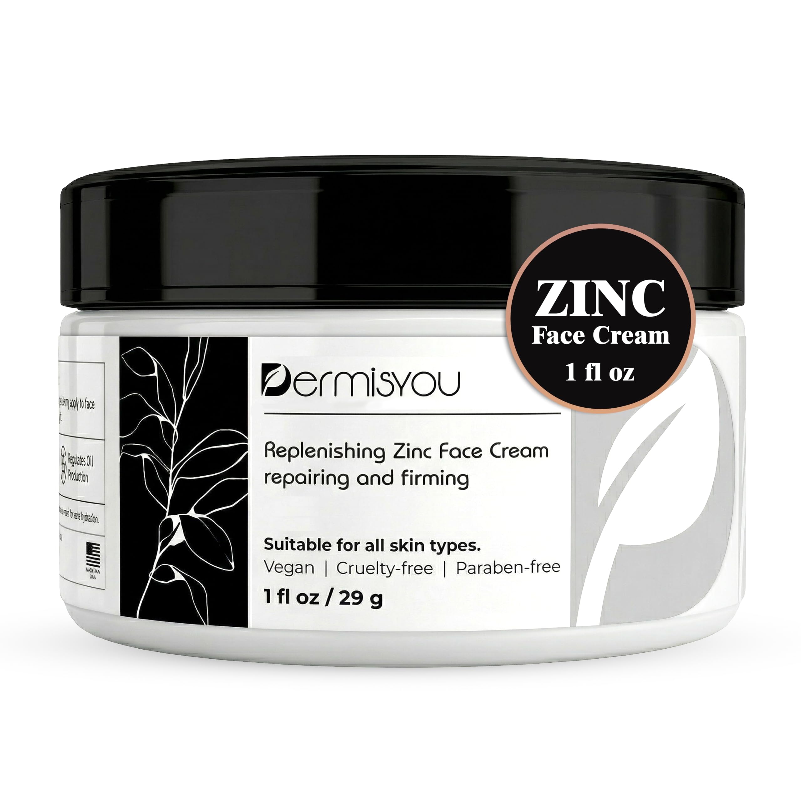 Dermisyou Zinc Oxide Face Cream for Oily & Sensitive Skin, Oil Control Daily Moisturizer…