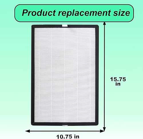 Miniatura 2 de Paquete de 2 filtros de repuesto EPI-186 True HEPA, compatible con el purificador de aire COLZER EPI-186 H13 HEPA carbón activado 2 en 1 4 etapas de