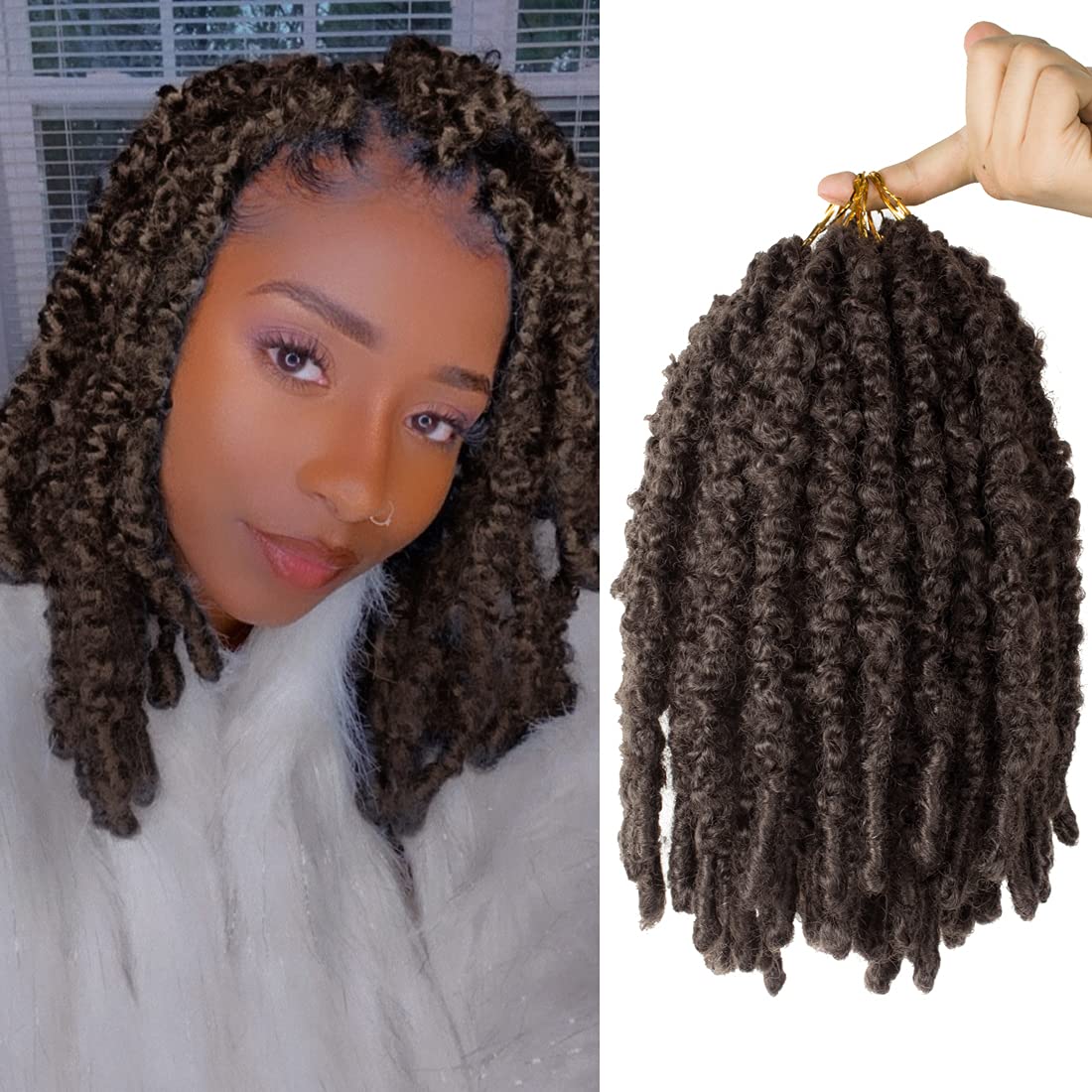 Buy 6Packs Soft Butterfly Locs Crochet Hair 12inch Handmade Butterfly