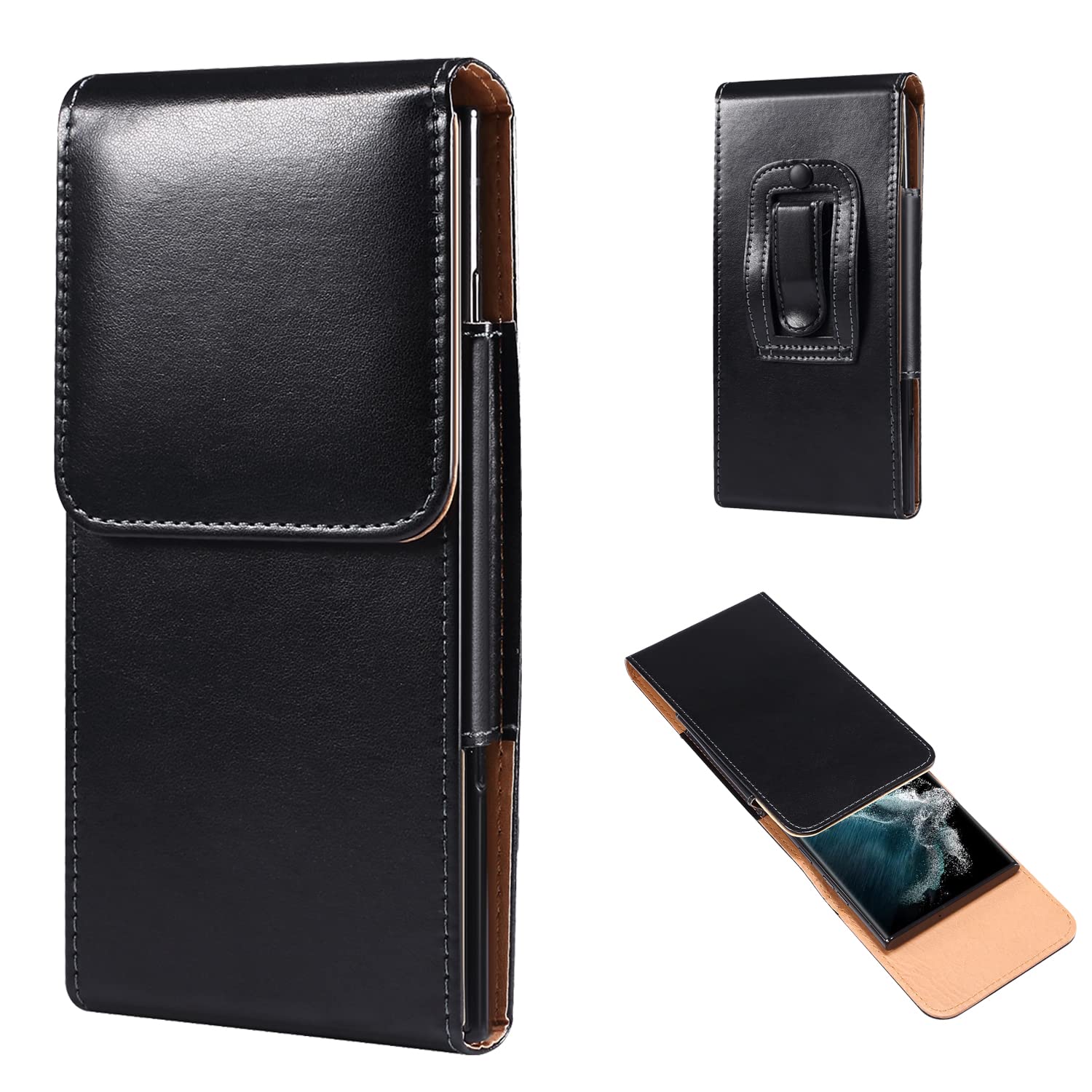 Phone Holster for Men Belt, Vaytong Cell Phone Belt Clip Loops Case Pouch for Galaxy S22 Ultra, S21 Ultra, A32 5G, A13 5G, A52, A12 Nacho, Moto G Pure, Edge Plus, G Power, One 5G Ace OnePlus Nord N100