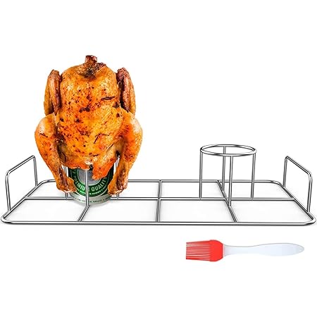 Amazon.com : RUSFOL Beercan Chicken Rack, Stainless Steel Chicken Stand ...