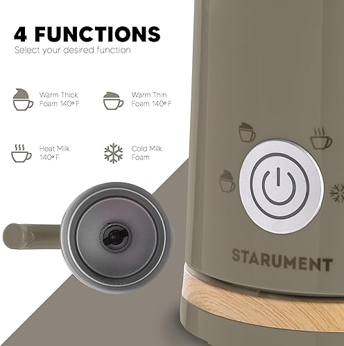 Miniatura 4 de Starument Espumador de leche eléctrico  Espumador automático de leche y calentador para café, café con leche, capuchino, otras bebidas cremosas  4