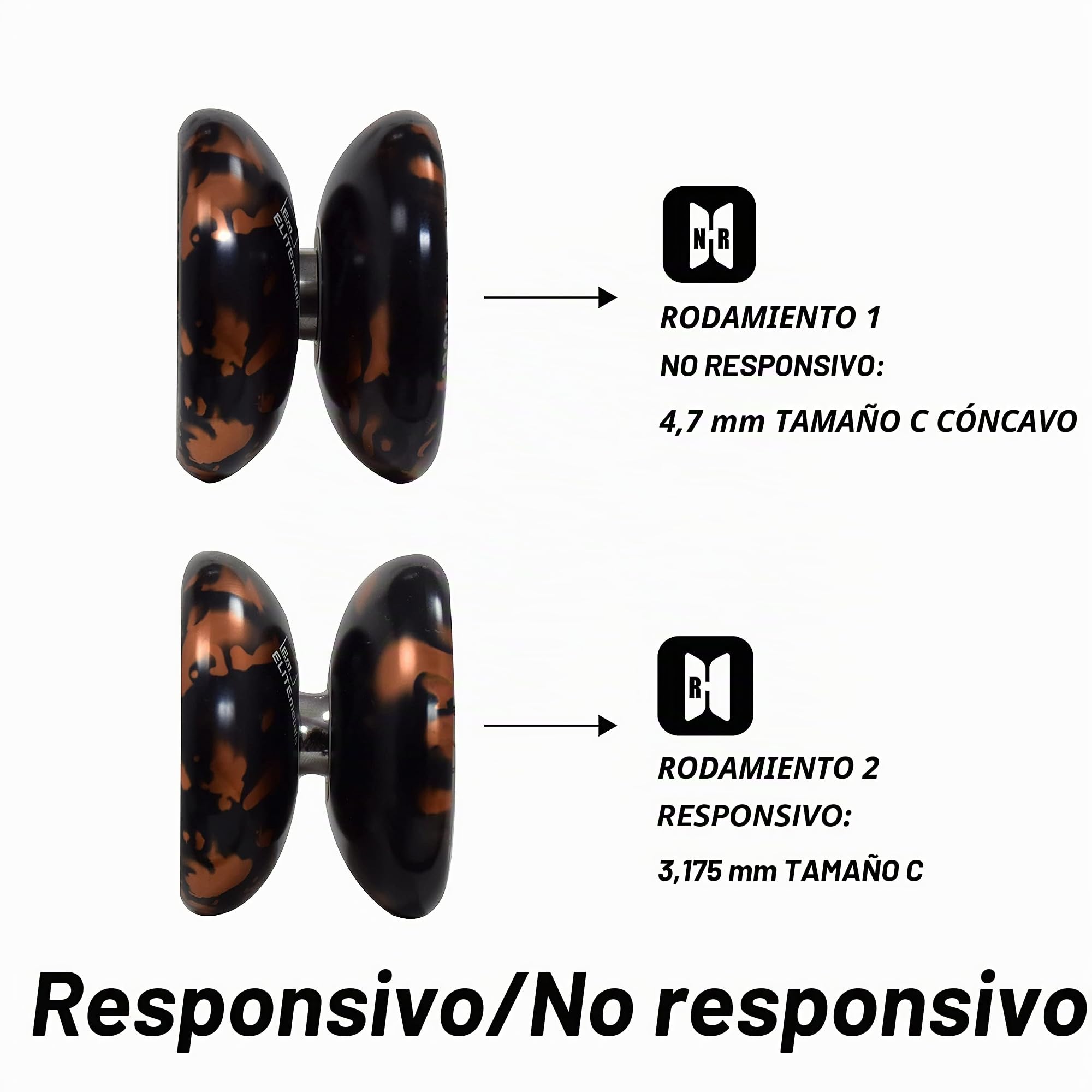 Yomega Groov - Yoyo de metal de aluminio de nivel profesional para jugadores avanzados, forma redonda, rodamientos de bolas tamaño C, Yoyo con juego de respuesta ajustable, no responde