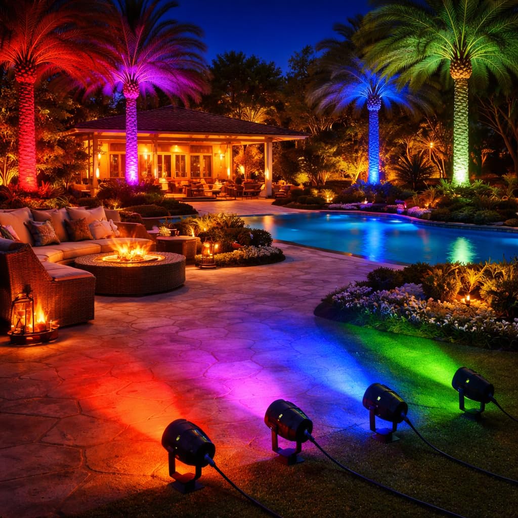 TRIPPING 10 RGB LED Garden Spike Light – IP65 Waterproof Adjustable Outdoor Spotlight for Lawn, Pathway, Landscape, Boundary Wall & Poolside Lighting-image-12