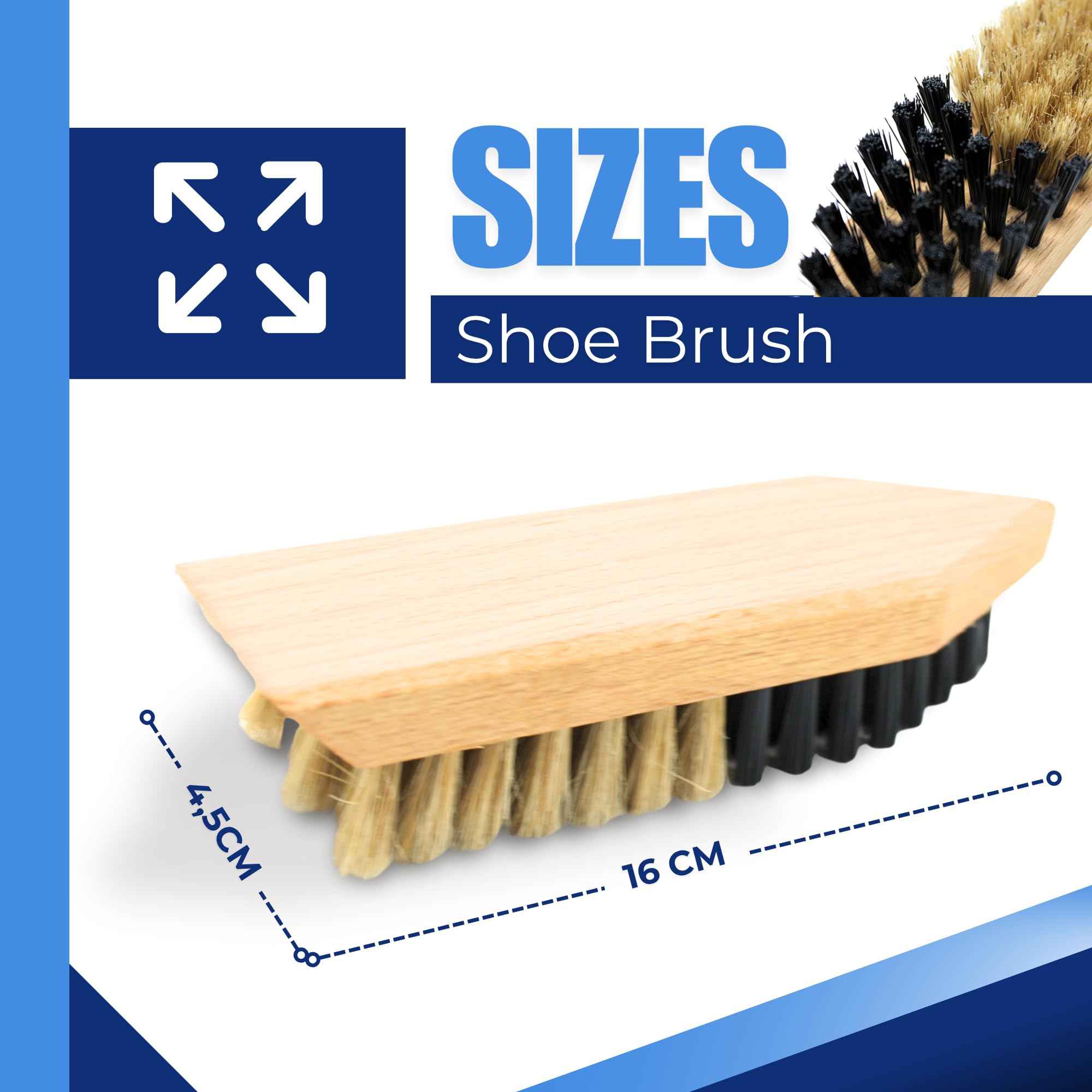 DOJA Barcelona Brosse À Chaussures Efficace et Durable avec Design Ergonomique - Nettoyage Chaussure Dotée de Fibres Résistantes pour Un Entretien Soigné - Brosse À Saleté et Bois