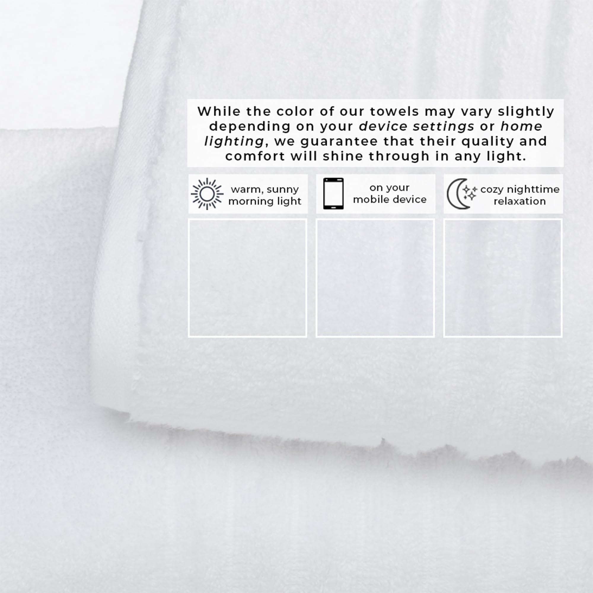 Great Bay Home Set di 2 asciugamani da bagno, 100% cotone, assorbenti e ad asciugatura rapida (bianco)