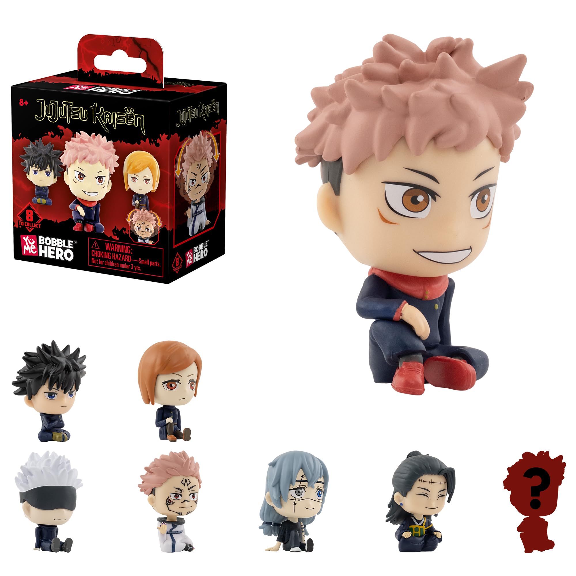 YuMe Toys Jujutsu Kaisen Bobble Hero Bobble Head Figures 6 cm Display (12)