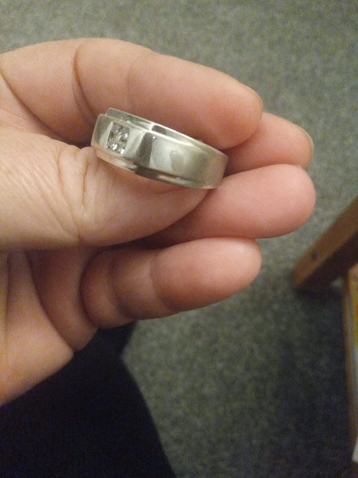 Bonlavie 925 Sterling Silver 18k White Gold Plated CZ Wedding Rings for