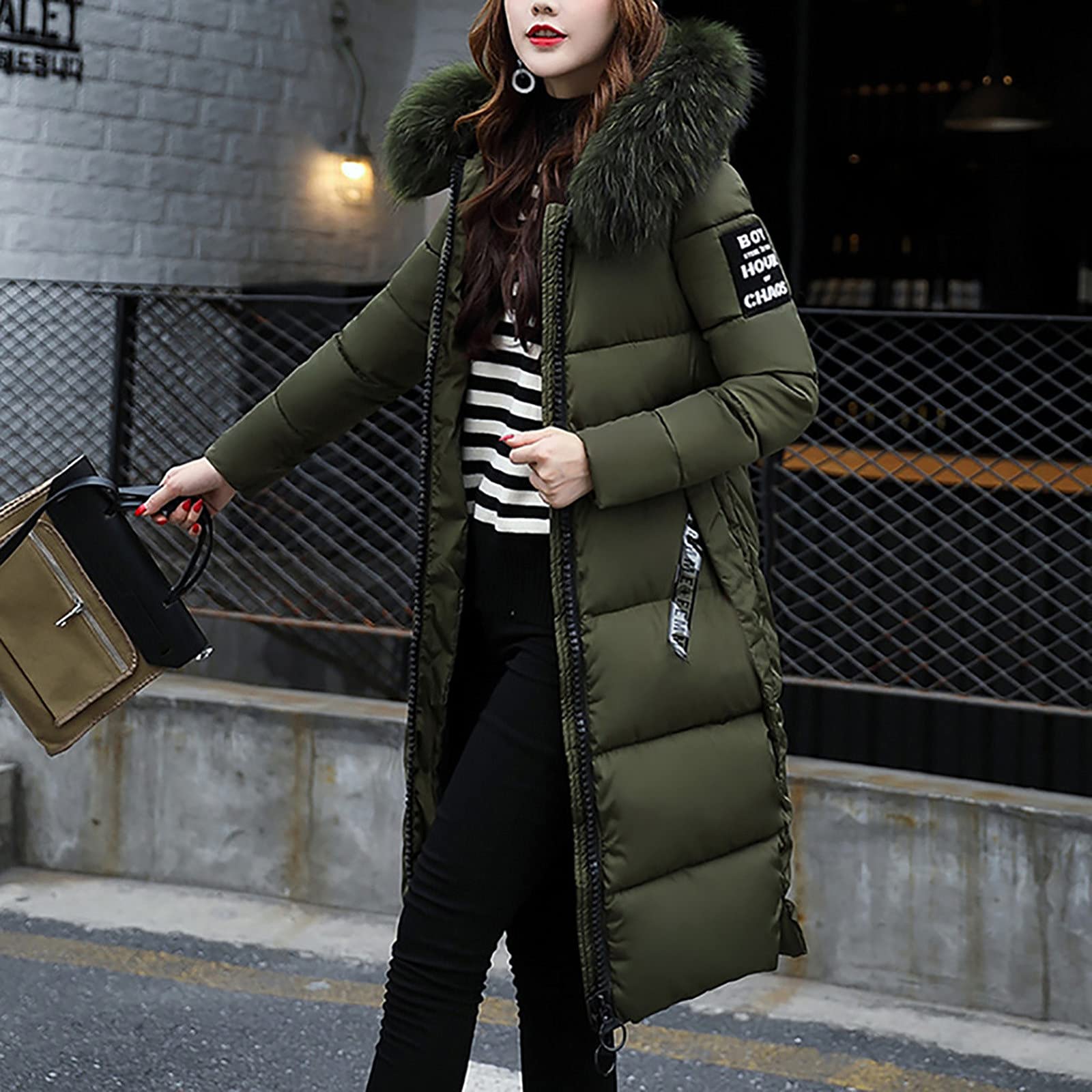 Piumino Donna 100 Grammi Piumino Lungo con Cappuccio Ripiegabile Cappotto Senza Cappuccio Ultraleggero Taglie Forti Giacca Trapuntino Mezza Stagione Imbottiti Piumini Donna Invernale Antivento Caldo