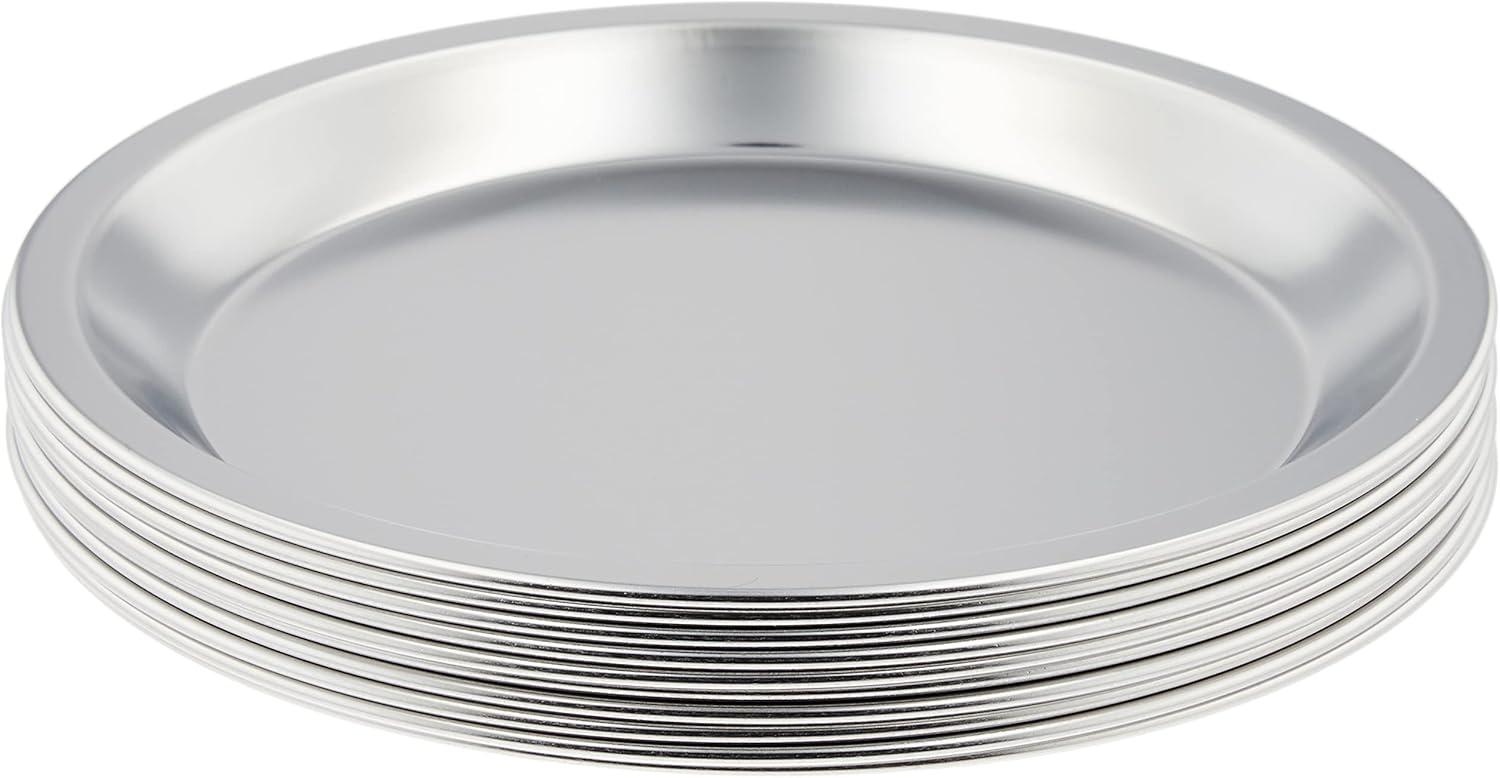 AG 18-0 Stainless Steel Pie Plate, No. 1, Set of 10