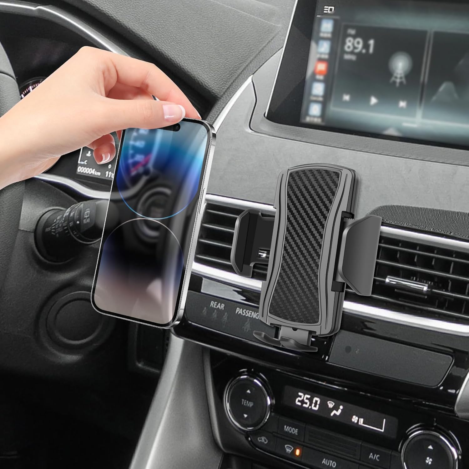 Car Phone Mount for Mitsubishi Eclipse Cross 2018-2025 Phone Holder Navigation，Fit for Eclipse Cross Cellphone Mobile Cradle Auto Accessories Bracket Anti-Shake，360 Degree Rotation， for Cell Phones