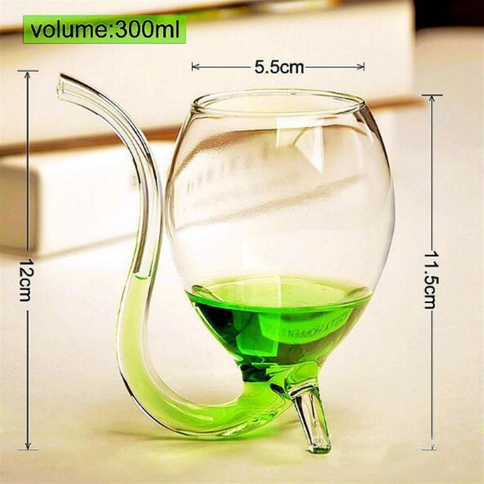 Tazas de Vidrio Creativas para Bebidas frías, Copas de Vino, Vasos para Jugo, Fiestas en casa, Bar, Uso Transparente para café y té.