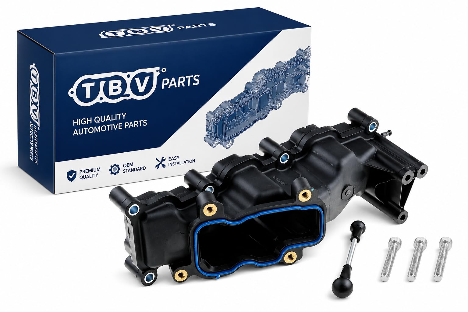 Collettore di Aspirazione Sinistro con Guarnizioni per 2.7 TDI e 3.0 TDI V6 Diesel | OEM 059129711AR 059129711AS 059129711AT 059129711BA 059129711BR 059129711CH