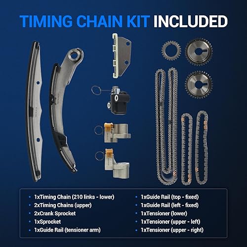 Miniatura 3 de Autoround Kit de cadena de distribución del motor para Nissan Frontier 2005-2015Pathfinder 2005-2012Xterra 05-15NV1500NV2500NV3500, Suzuki Equator,