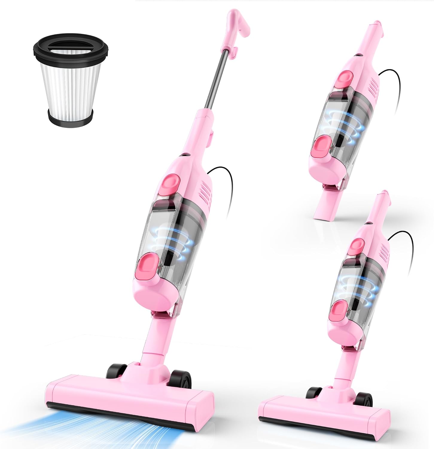 Vazone R6X Corded Stick Vacuum Cleaners for Home, 20Kpa Powerful Suction Stick Vacuum with 16Ft Cord, 2 in 1 Lightweight Handheld Vacuum Cleaner for Hardwood Floor Pet Hair