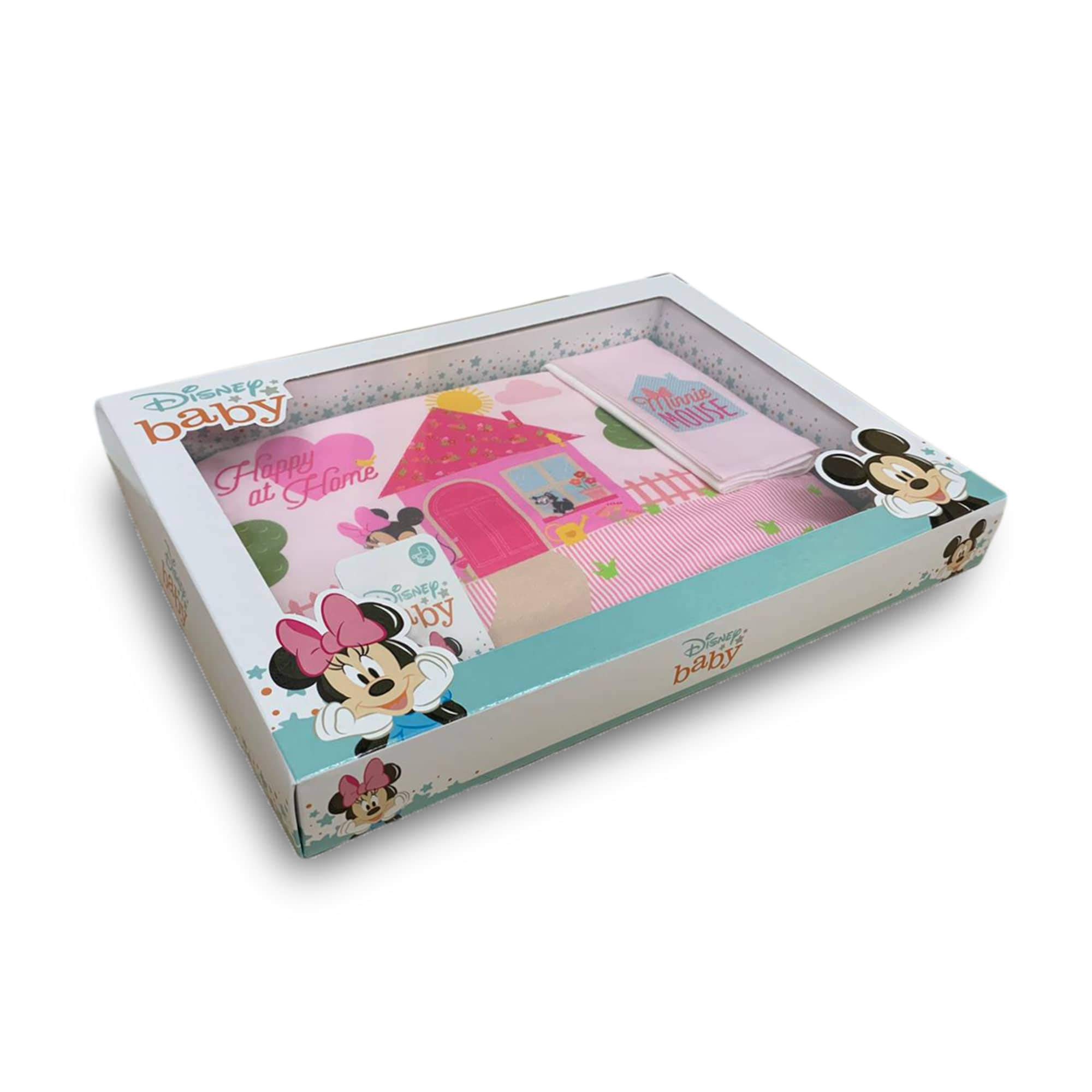 Ellepi Coordinato Culla Carrozzina Disney Minnie Mouse Neonato Set 3 Pezzi Cotone 3720