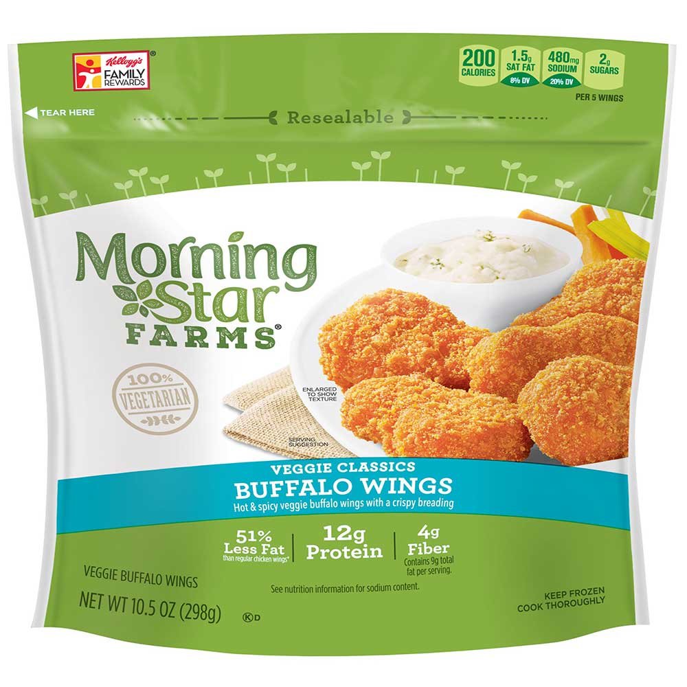 Morningstar Farms Veggie Buffalo Wings, 10.5 Ounce 6 per