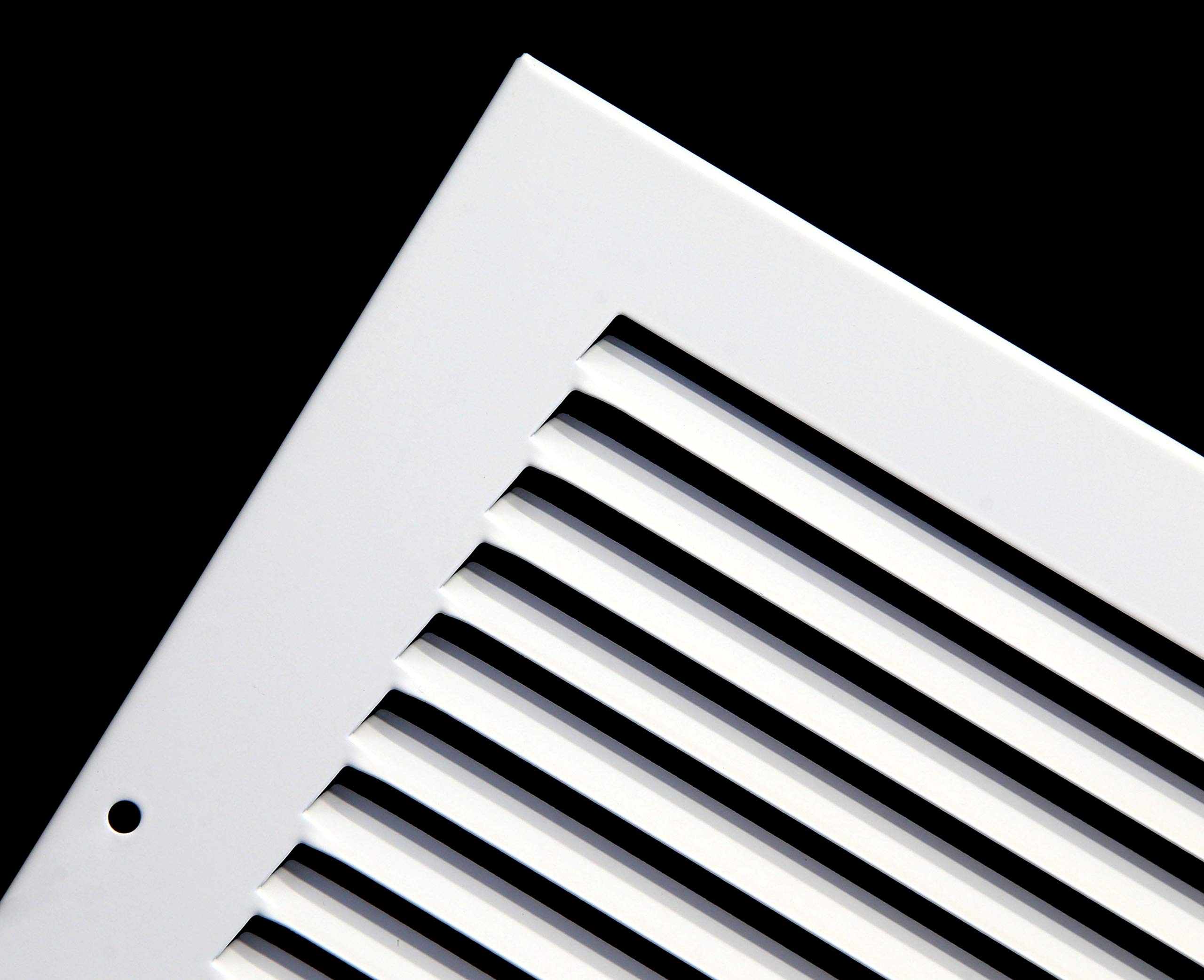 14" X 6" Baseboard Return Air Grille - HVAC Vent Duct Cover - 7/8" Margin Turnback for Flush Fit with Baseboard Work - White [Outer Dimensions: 15.75" Width X 7.75" Height]